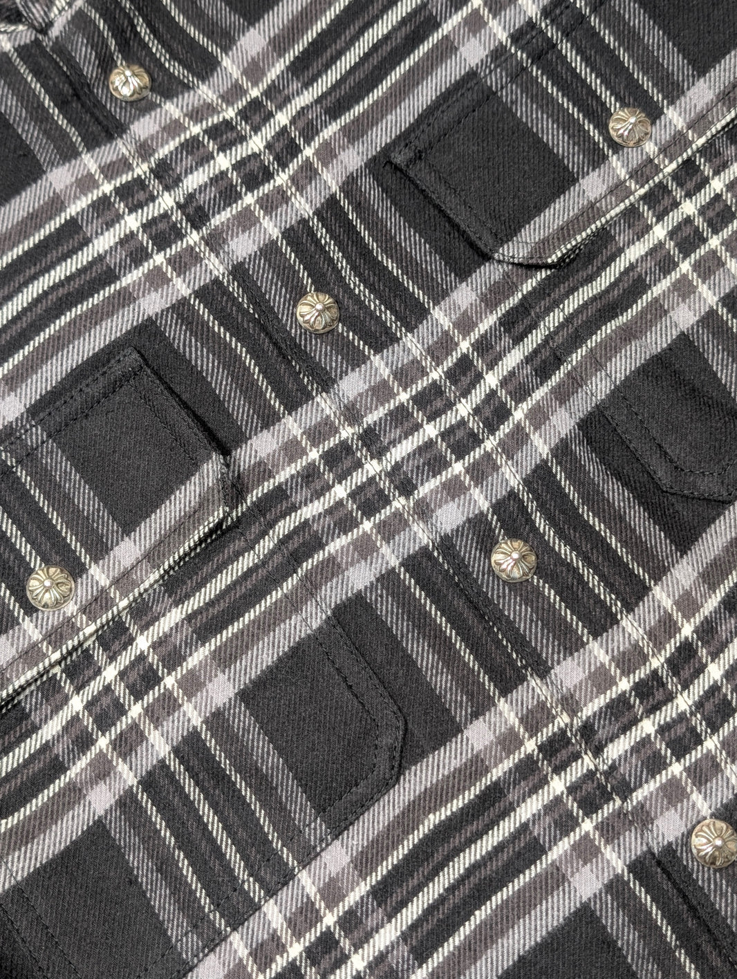Chrome Hearts Work Dog Flannel Plaid Shirt Verified YP Collective
