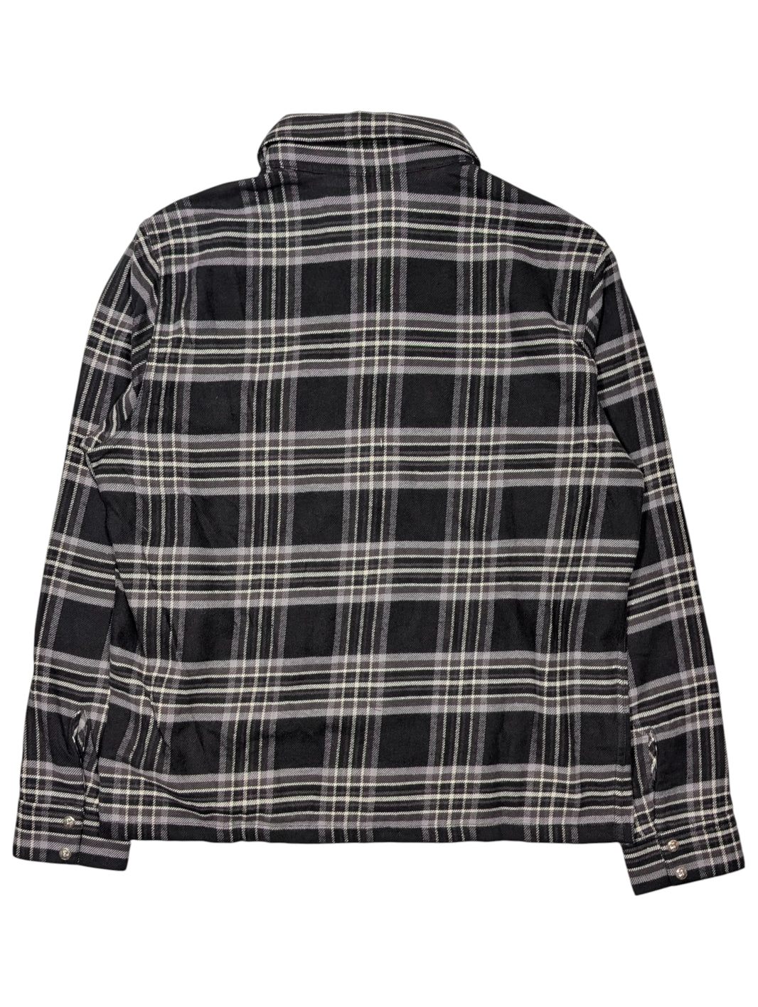 Chrome Hearts Work Dog Flannel Plaid Shirt Sterling Silver Hardware