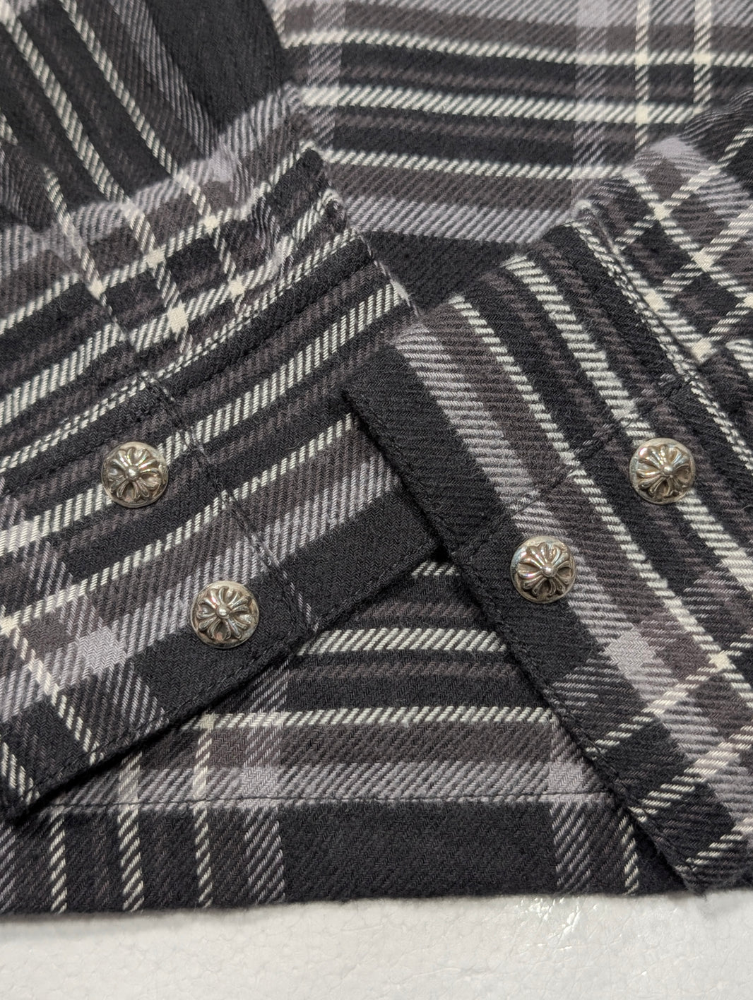 Chrome Hearts Work Dog Flannel Plaid Shirt Archival