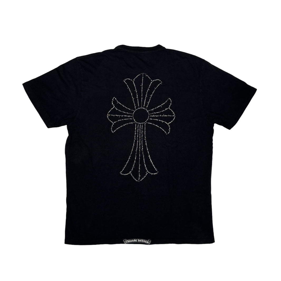 Chrome Hearts Vintage Poem Cross T-Shirt Sterling Silver Hardware