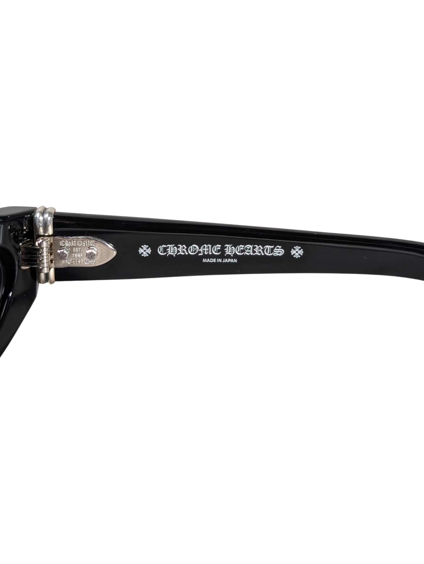 chrome hearts edenbox sunglasses arm detail black silver cemetery triple cross eyewear jewelry