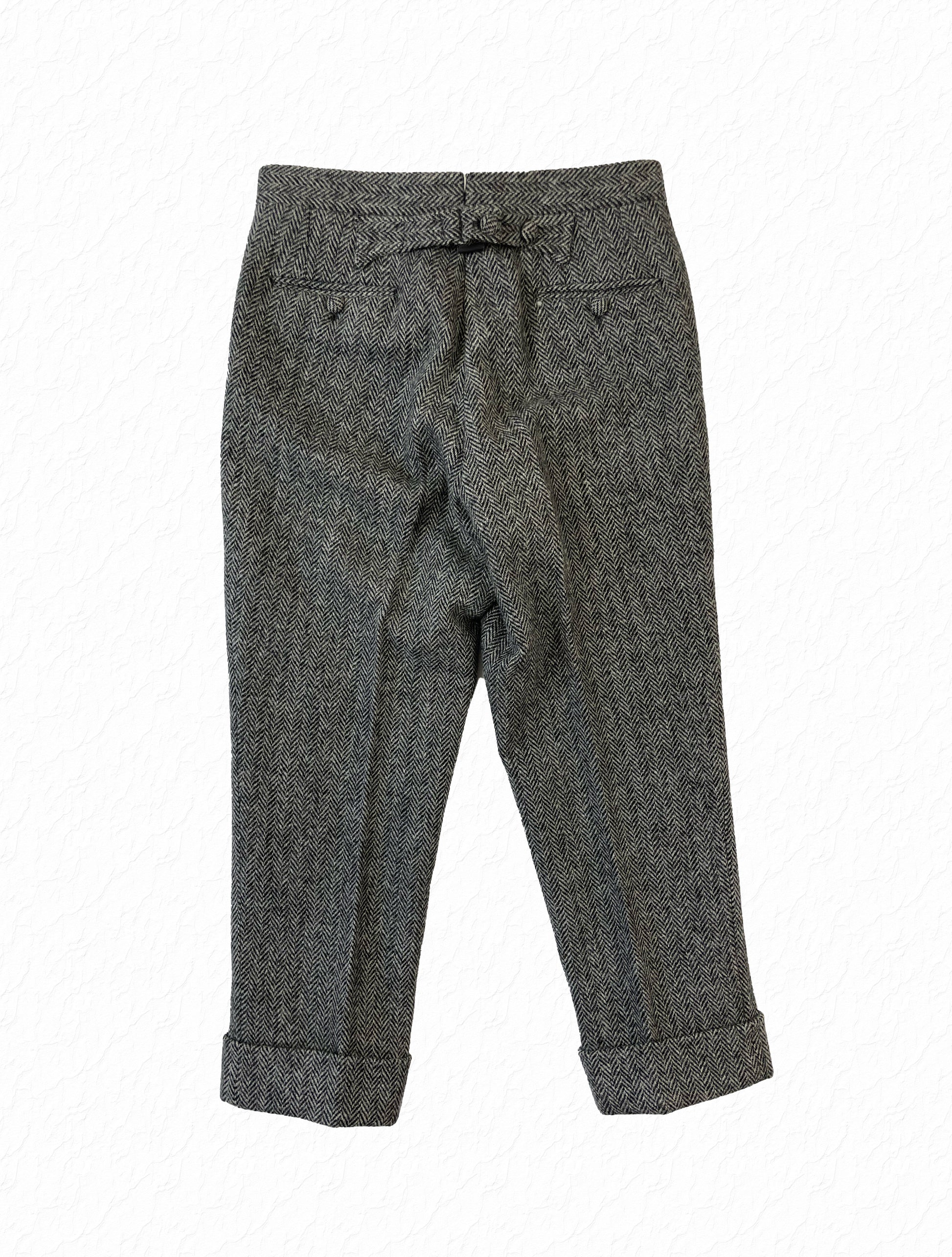 Made in Italy Thom Browne 100% wool herringbone trousers