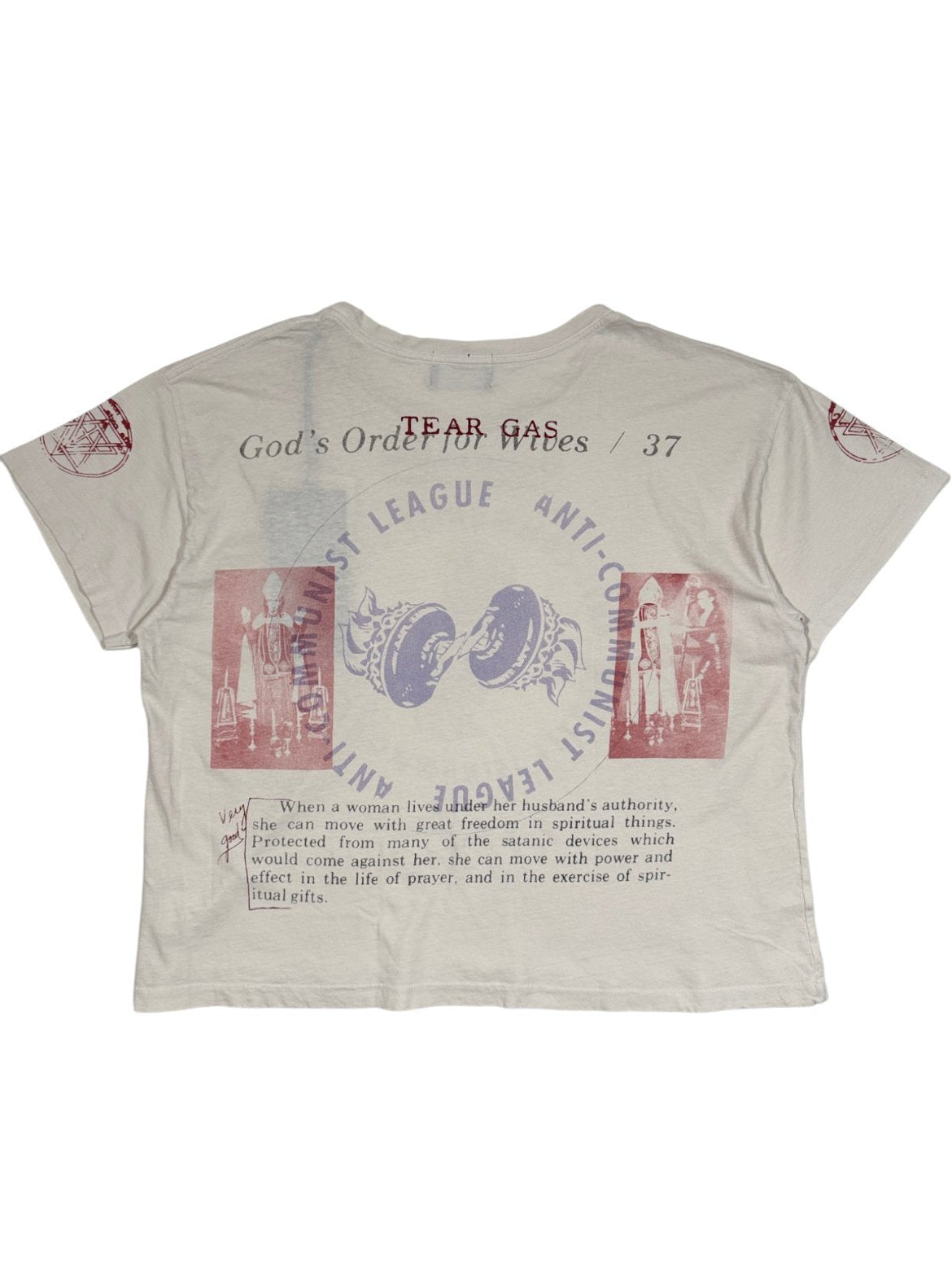 Enfants Riches Déprimés T-Shirt Back Tear Gas God's Order For Wives Graphic