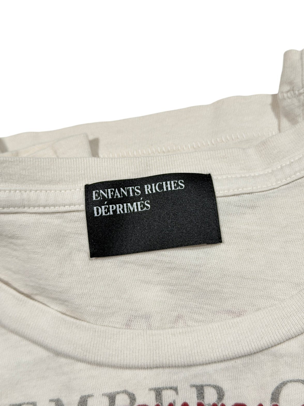 Enfants Riches Déprimés Brand Label Black Tag Cotton Jersey Tee