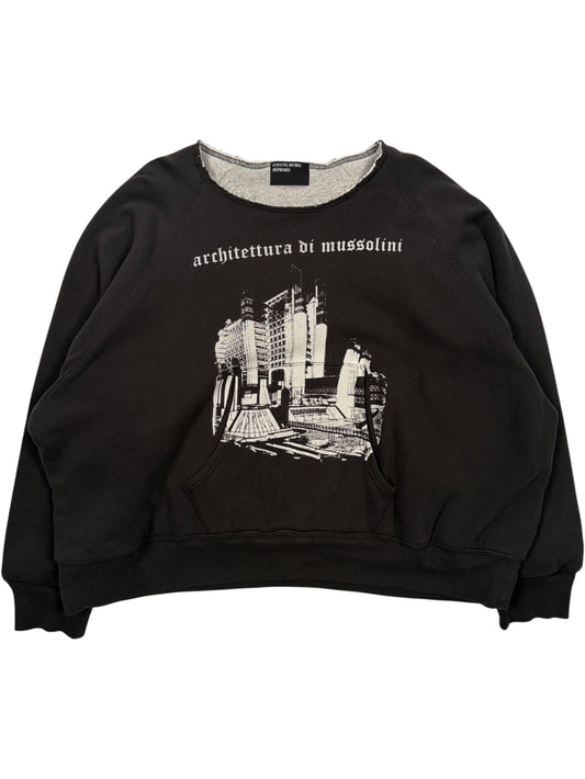 Enfants Riches Déprimés Architettura Di Mussolini Black Raglan Sweatshirt