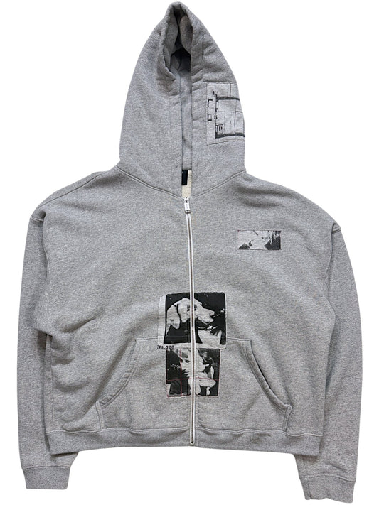 Assemblage Hand-Stitched Photo Patch Hoodie ERD Grey