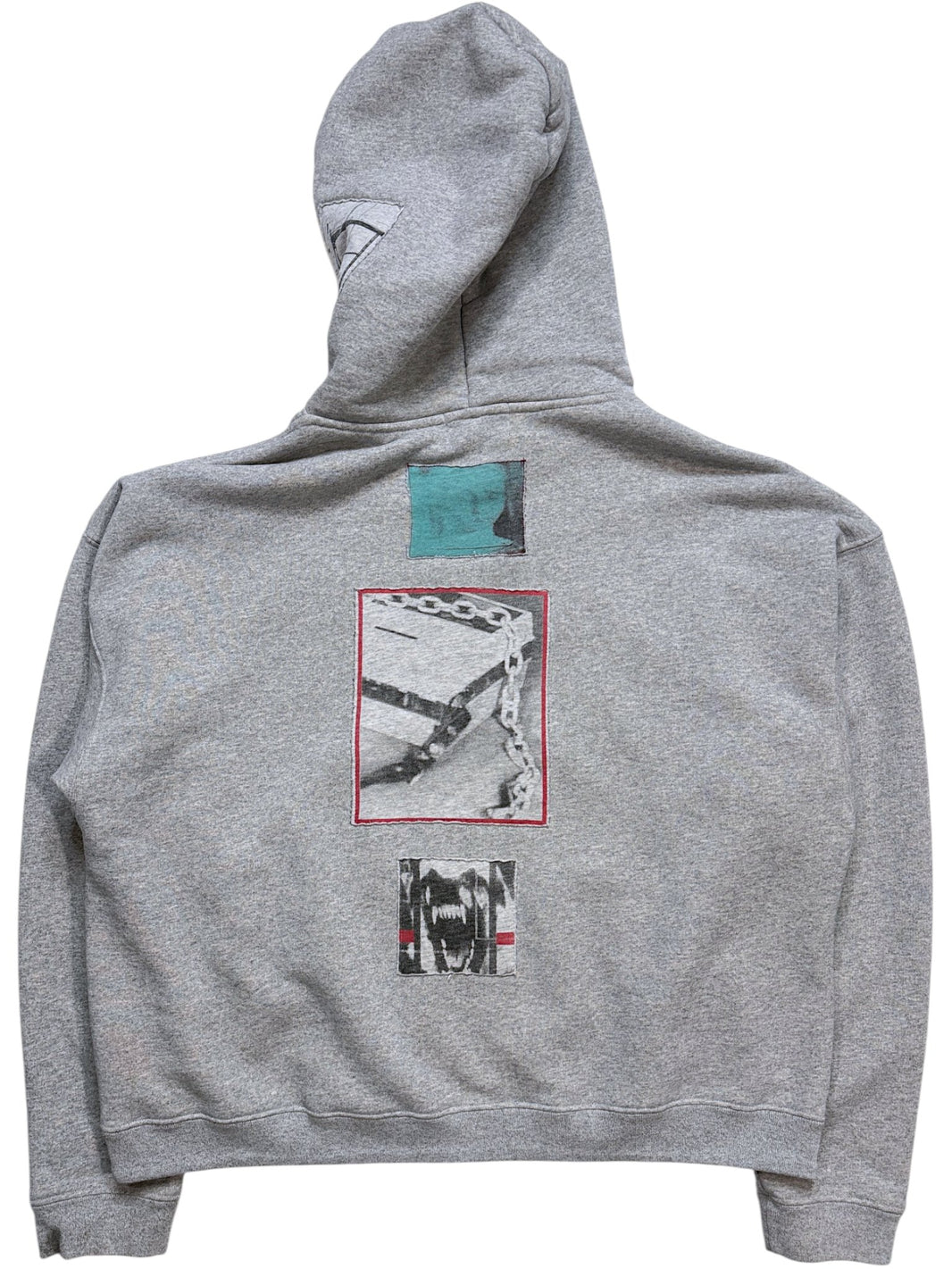 Grey ERD Hoodie Chain Panther Assemblage Patch Appliqué
