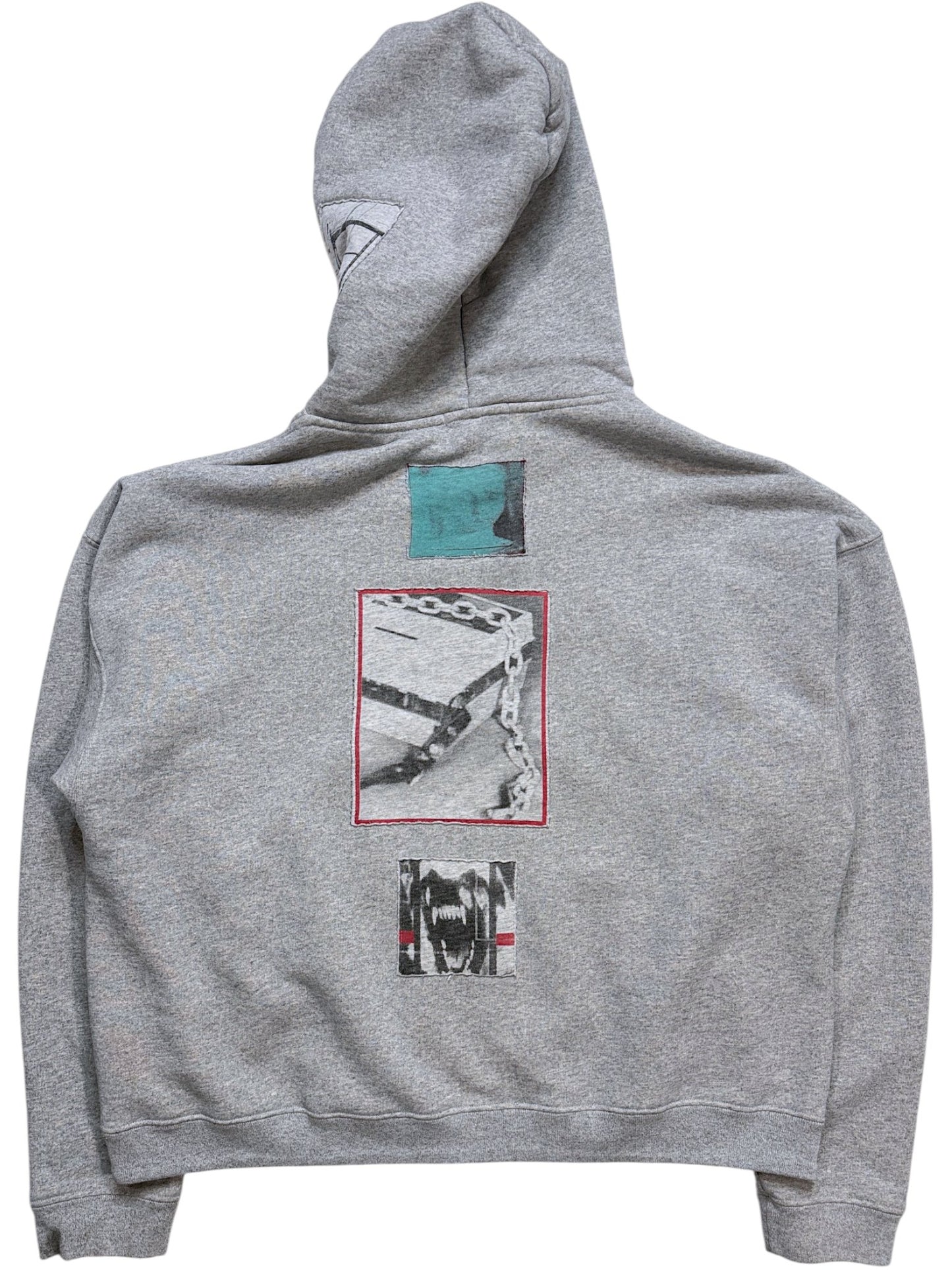 Grey ERD Hoodie Chain Panther Assemblage Patch Appliqué