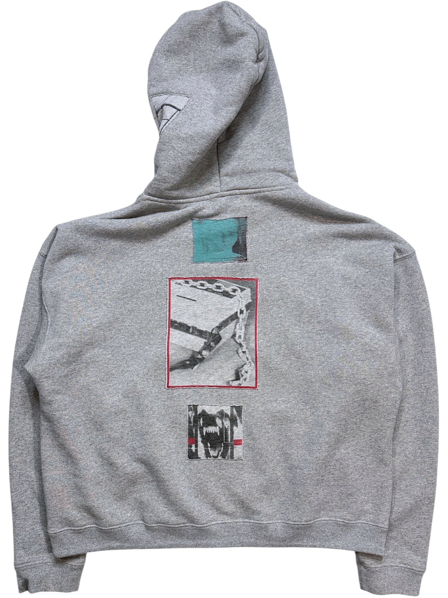 Grey ERD Hoodie Chain Panther Assemblage Patch Appliqué
