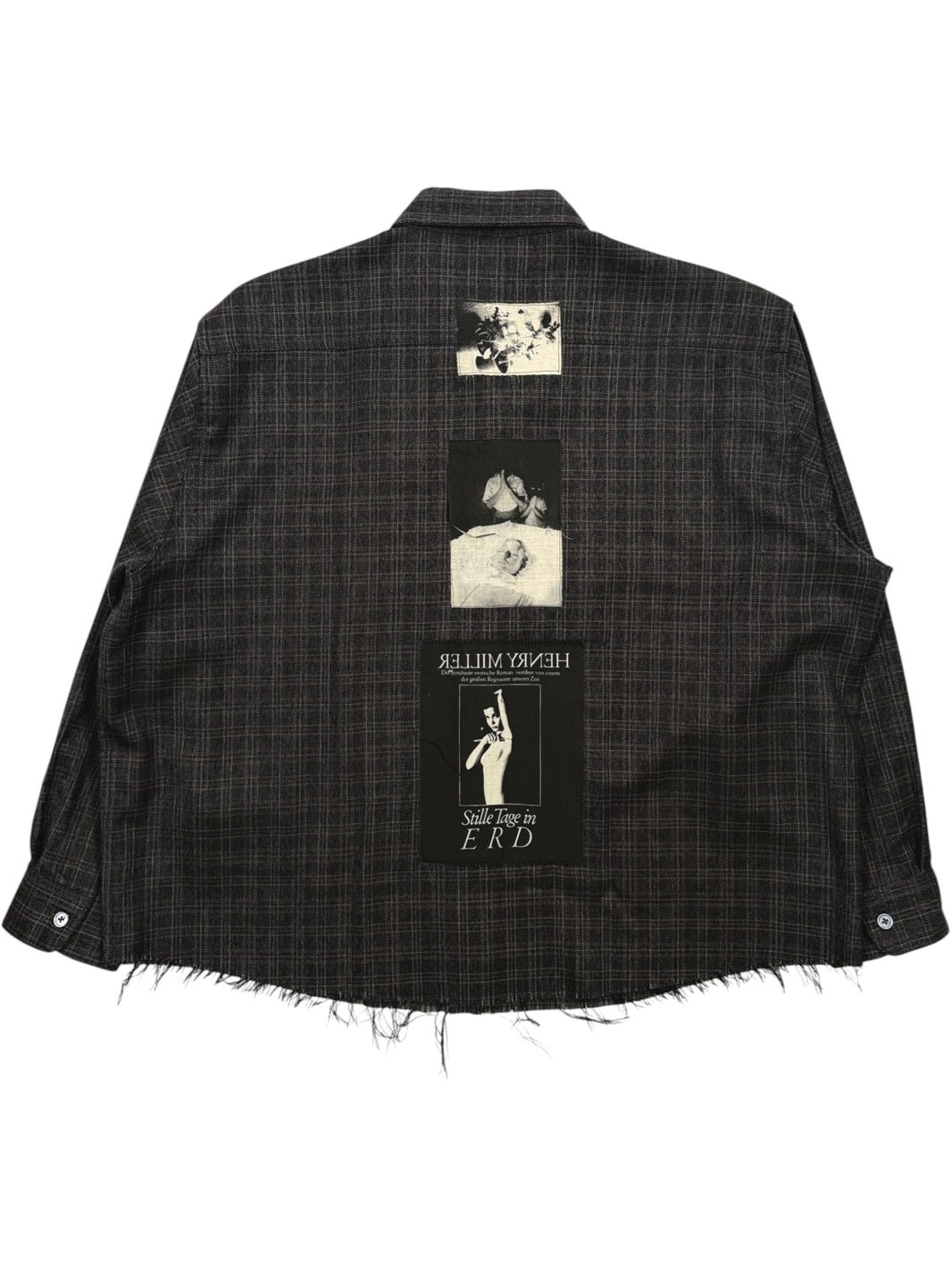 Henry Miller Stille Tage in ERD patch on Enfants Riches Déprimés flannel shirt
