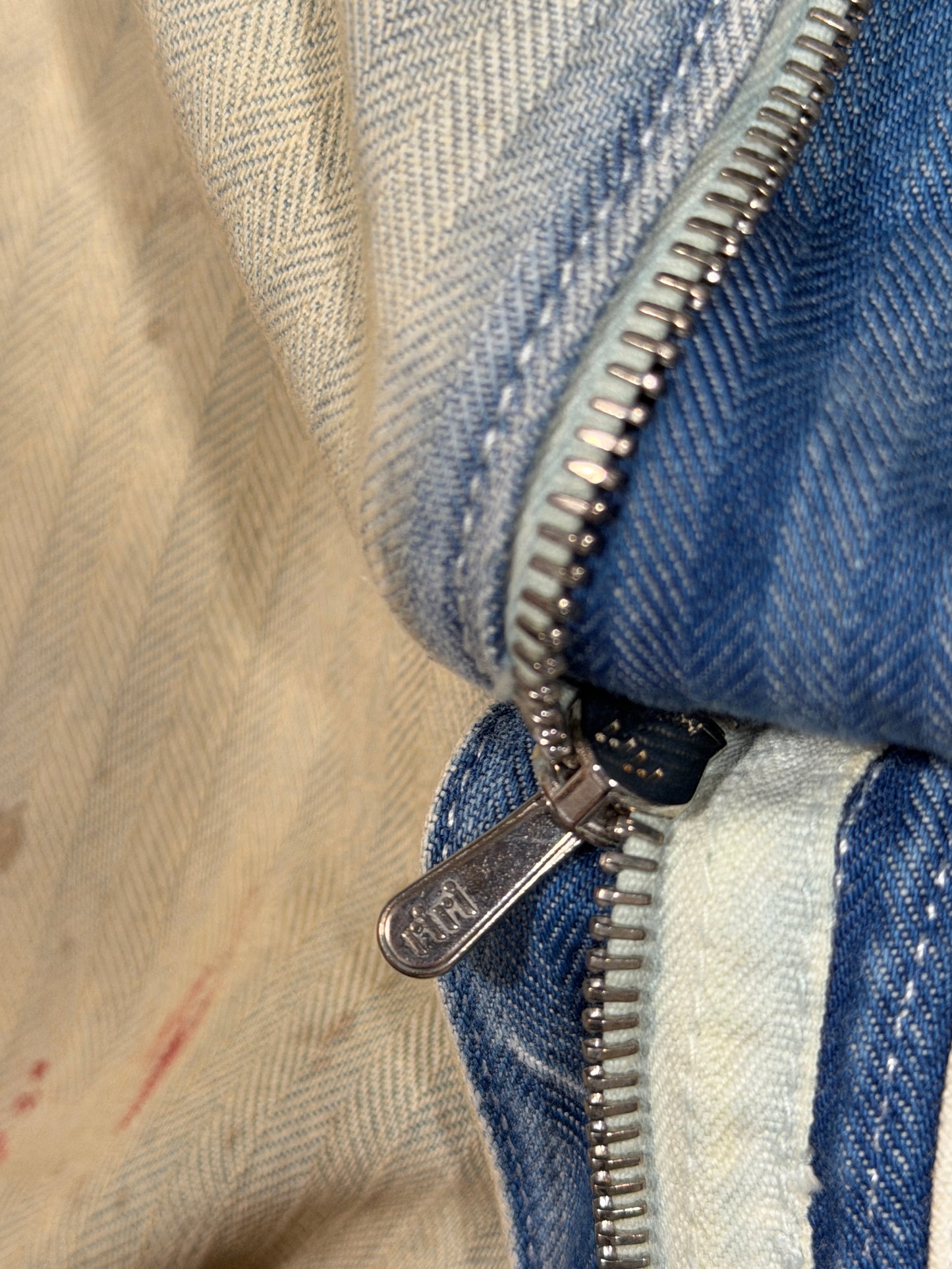 Enfants Riches Déprimés SS23 Blood-Stained Herringbone Carpenter Jeans