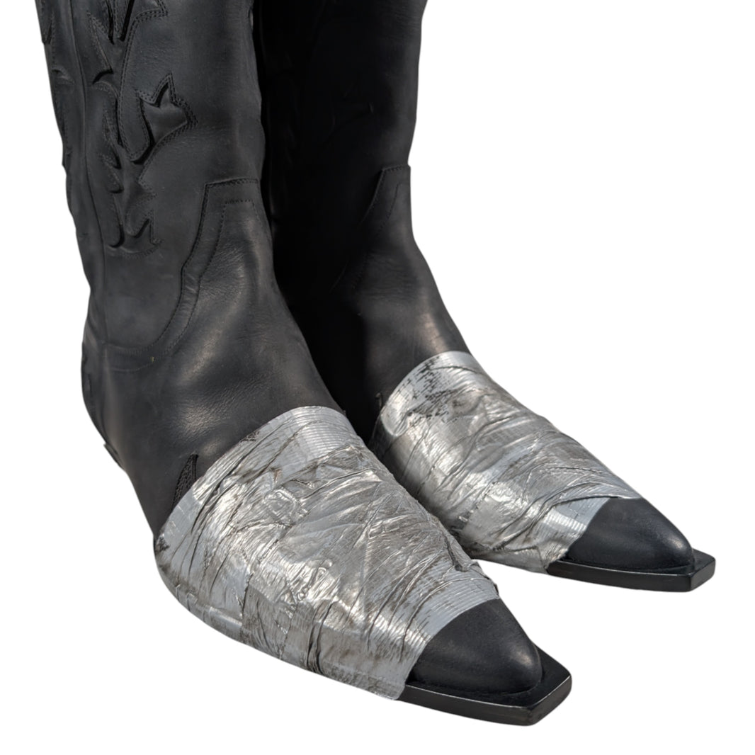 Enfants Riches Déprimés Duct Tape Western Leather Boots Archival
