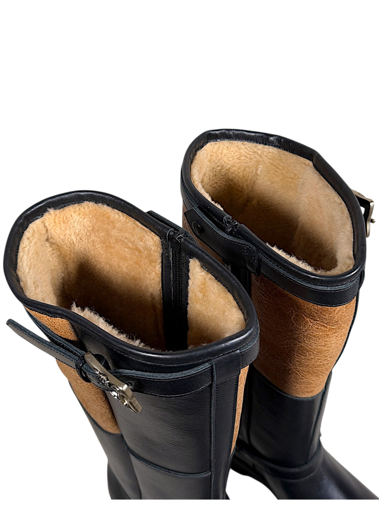 Enfants Riches Déprimés ERD Soviet Arctic Shearling Buckle Leather Boots Rare Collectible