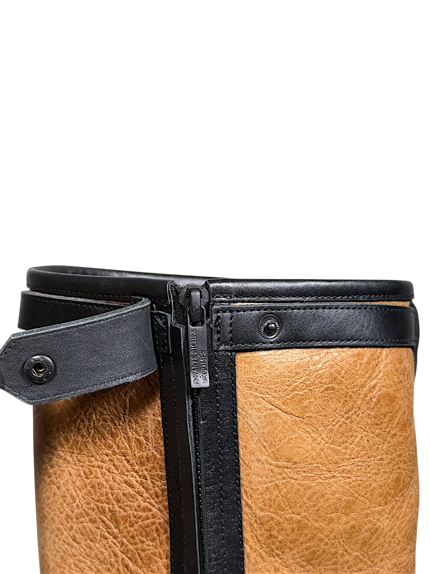 ERD Soviet Arctic Shearling Buckle Leather Boots