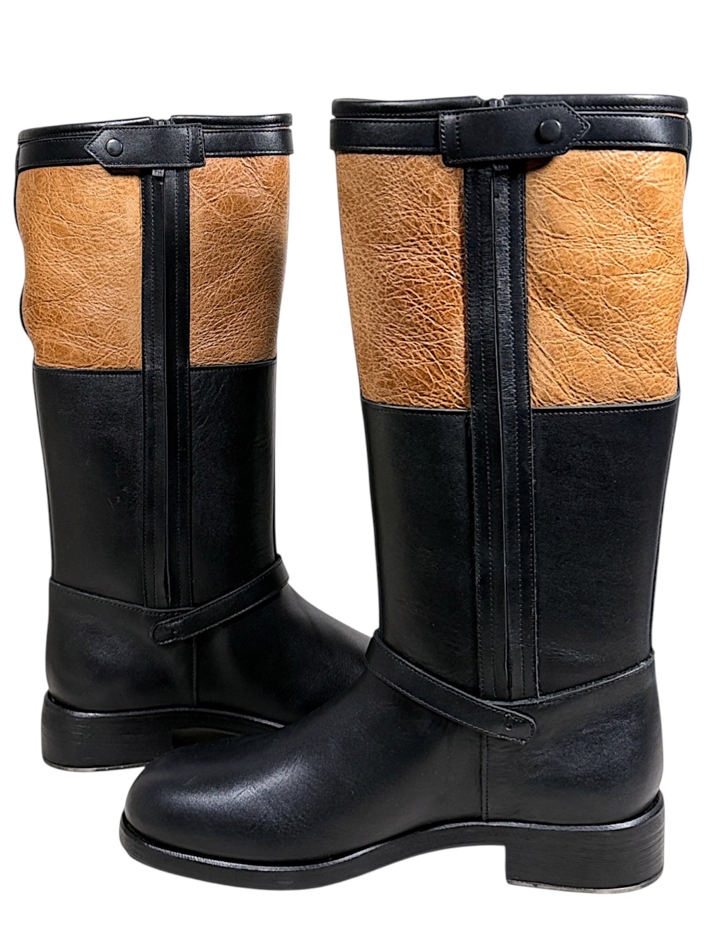 Enfants Riches Déprimés ERD Soviet Arctic Shearling Buckle Leather Boots Sourced and Verified