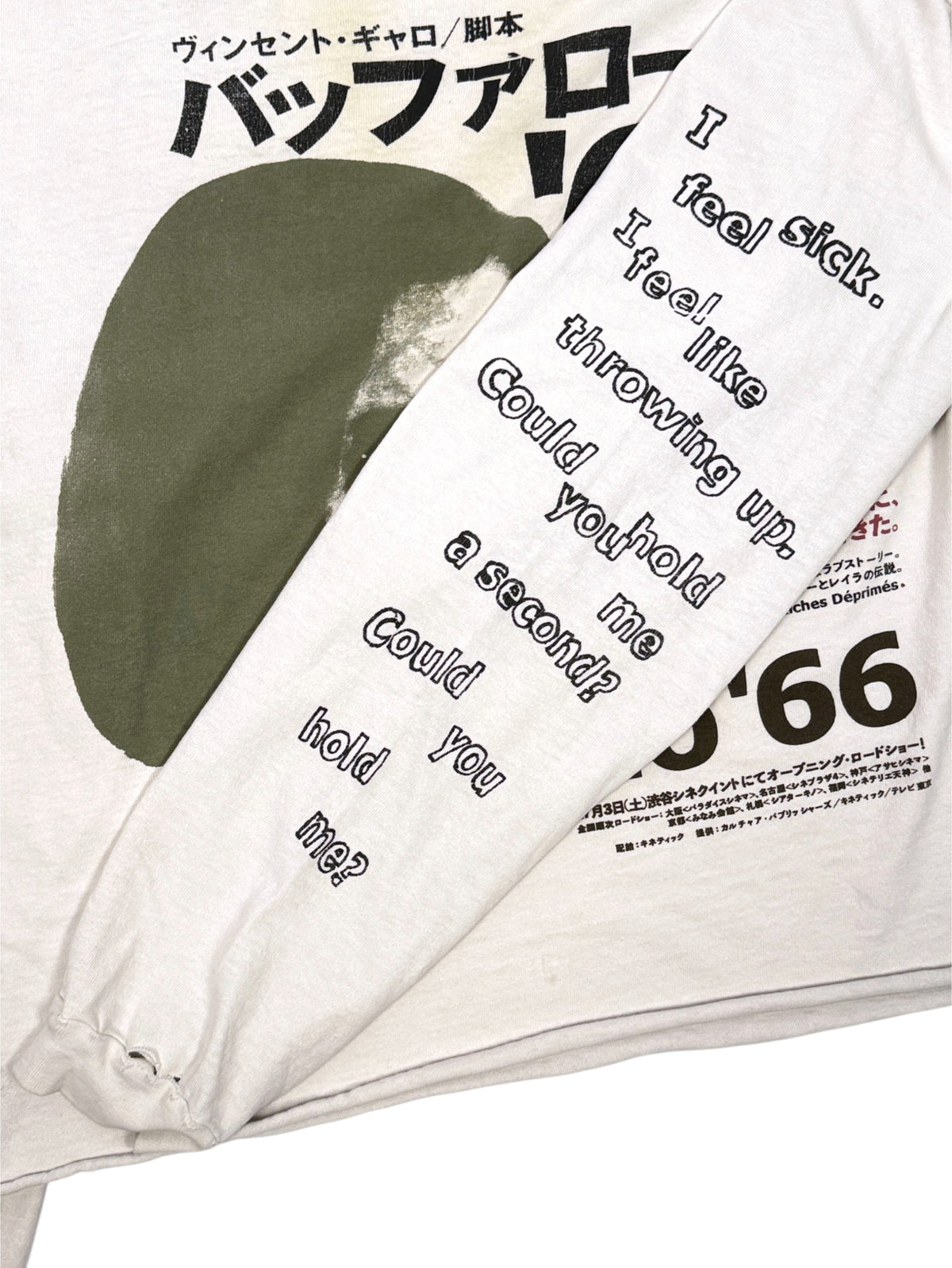 Buffalo 66 Film Dialogue Sleeve Print ERD White Long Sleeve Shirt