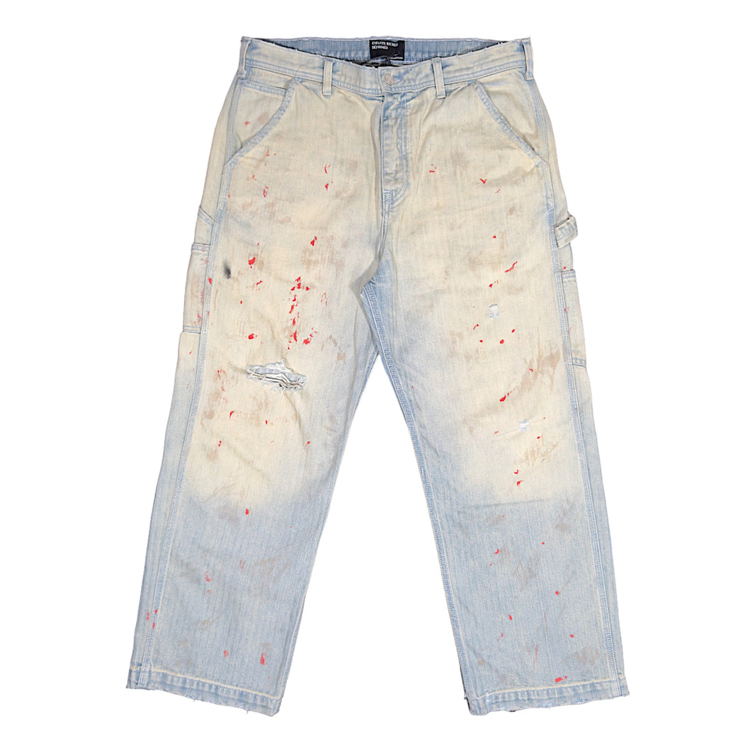 Herringbone Blood Stained Carpenter Pants