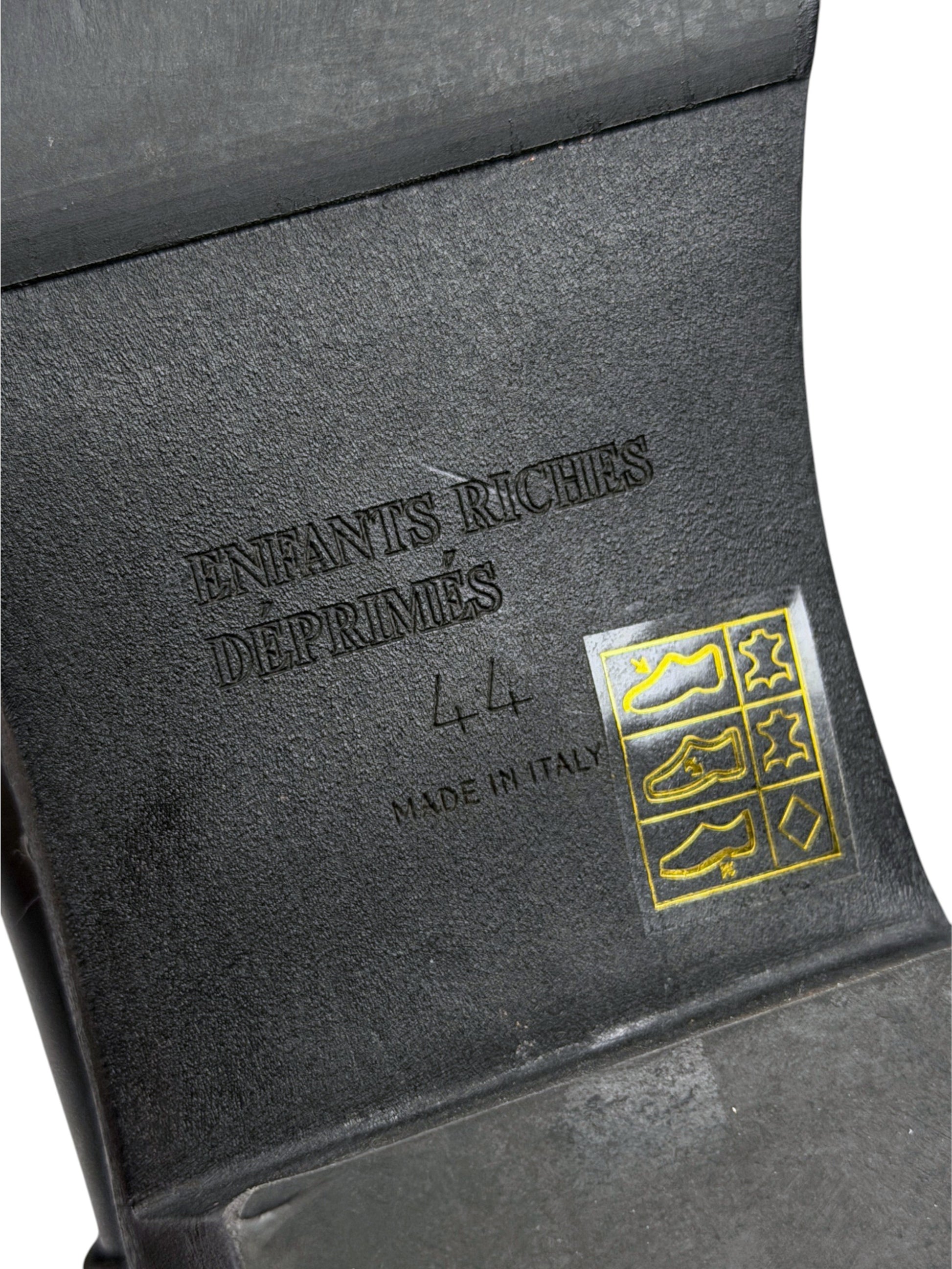 Enfants Riches Déprimés Made in Italy size 44 leather clog mules stamp