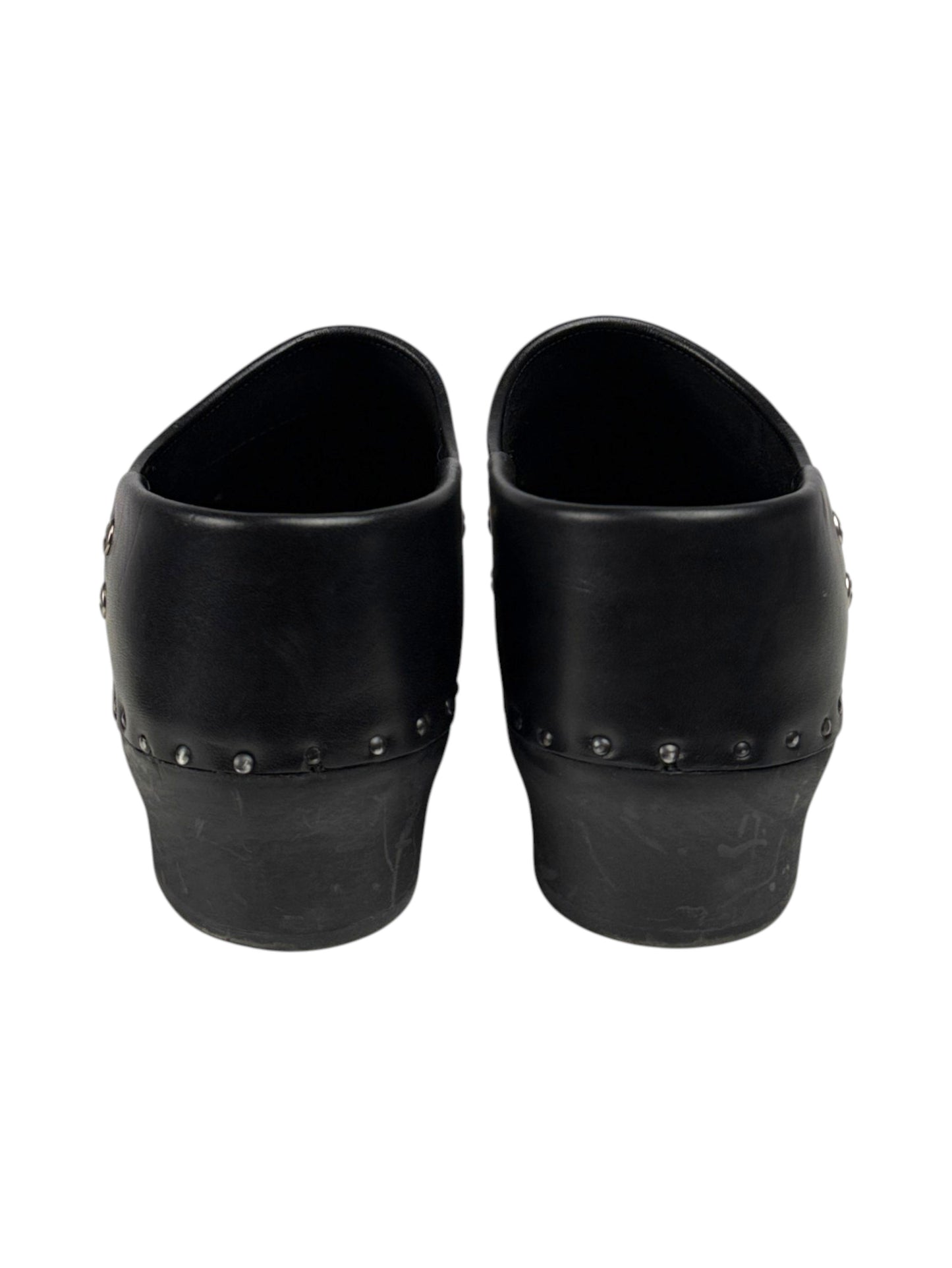 Heel counter iron cross studs Enfants Riches Déprimés black leather mules