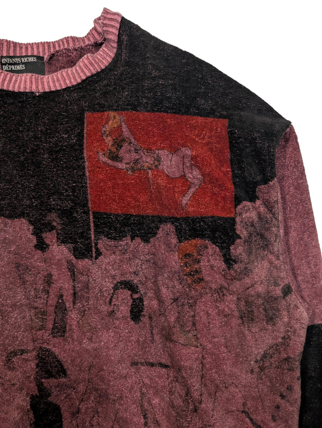 Enfants Riches Déprimés Runway SS19 Henry Darger Velour Sweater Authenticated Designer