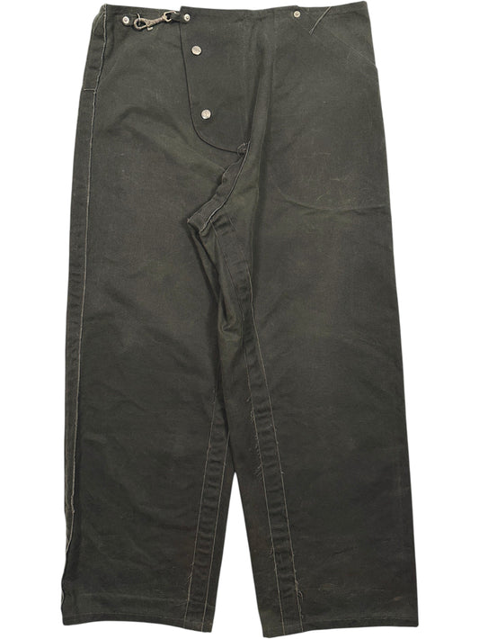 Enfants Riches Déprimés Fireman Pants olive waxed cotton wide leg