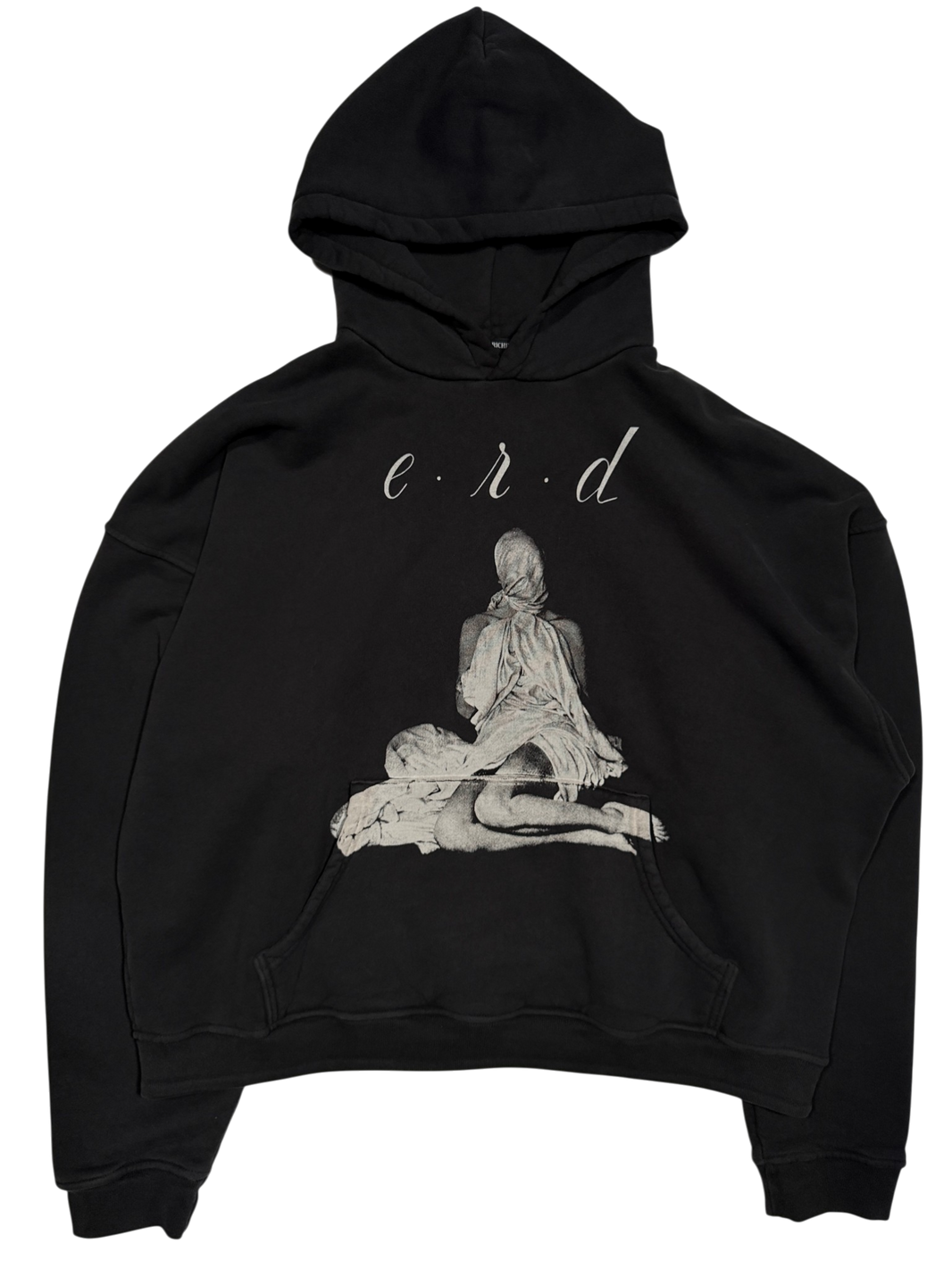ERD Girl in Sheets Hoodie Black Heavyweight Cotton