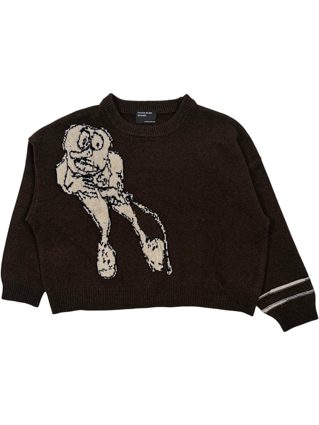 Enfants Riches Déprimés Jean D Brown Cashmere Sweater Intarsia Character Knit