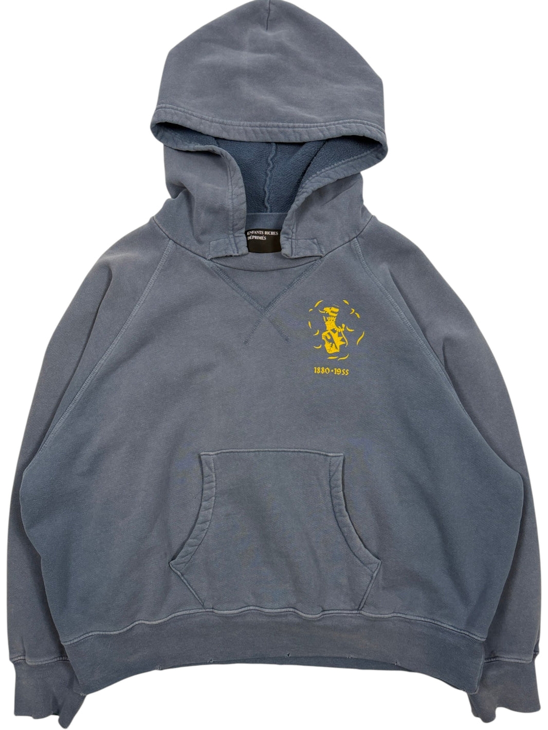 Enfants Riches Déprimés Le Rosey Afterhood raglan hoodie slate blue cotton