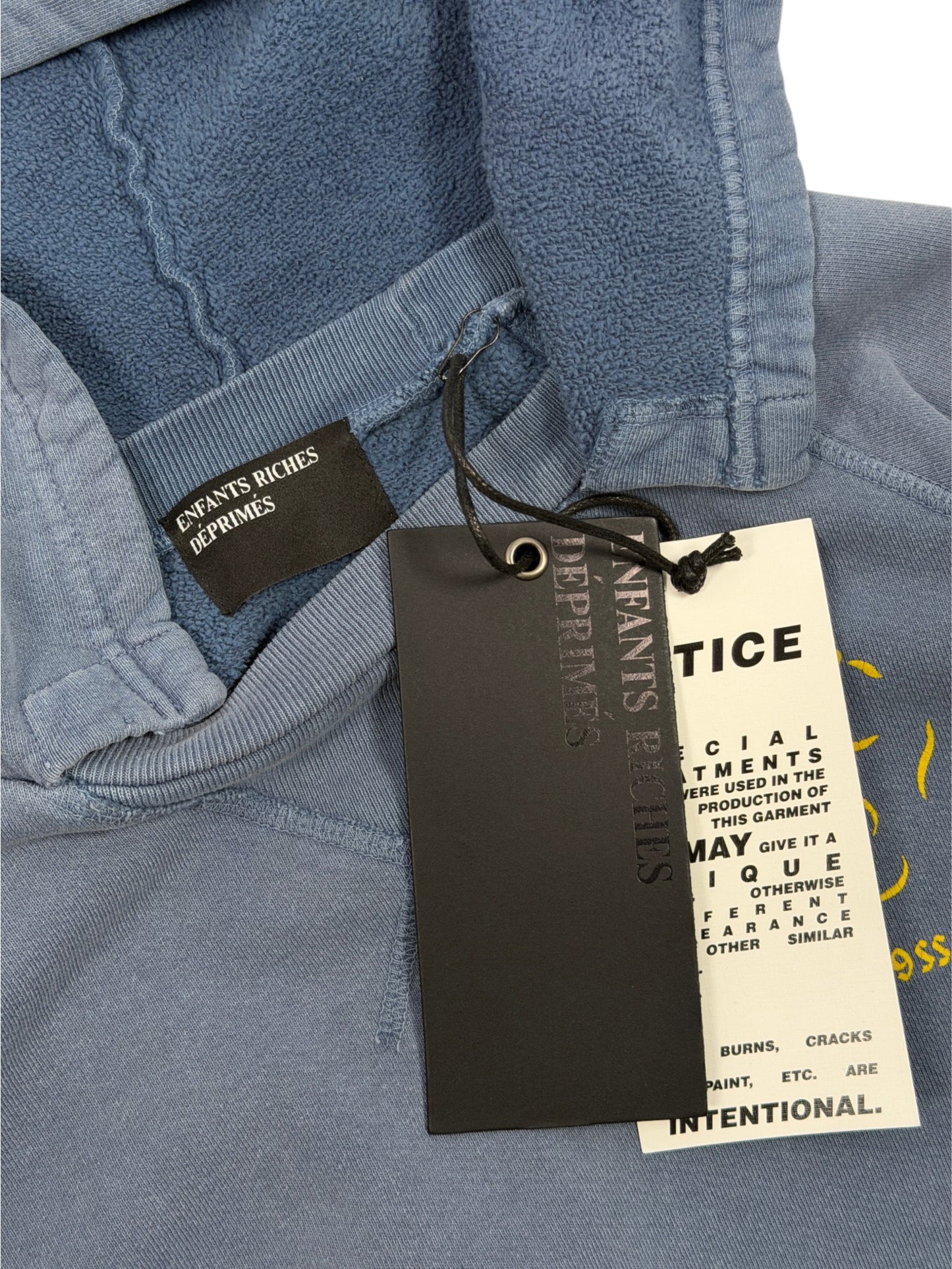 Fleece lined hood and woven ERD brand label Enfants Riches Déprimés hoodie