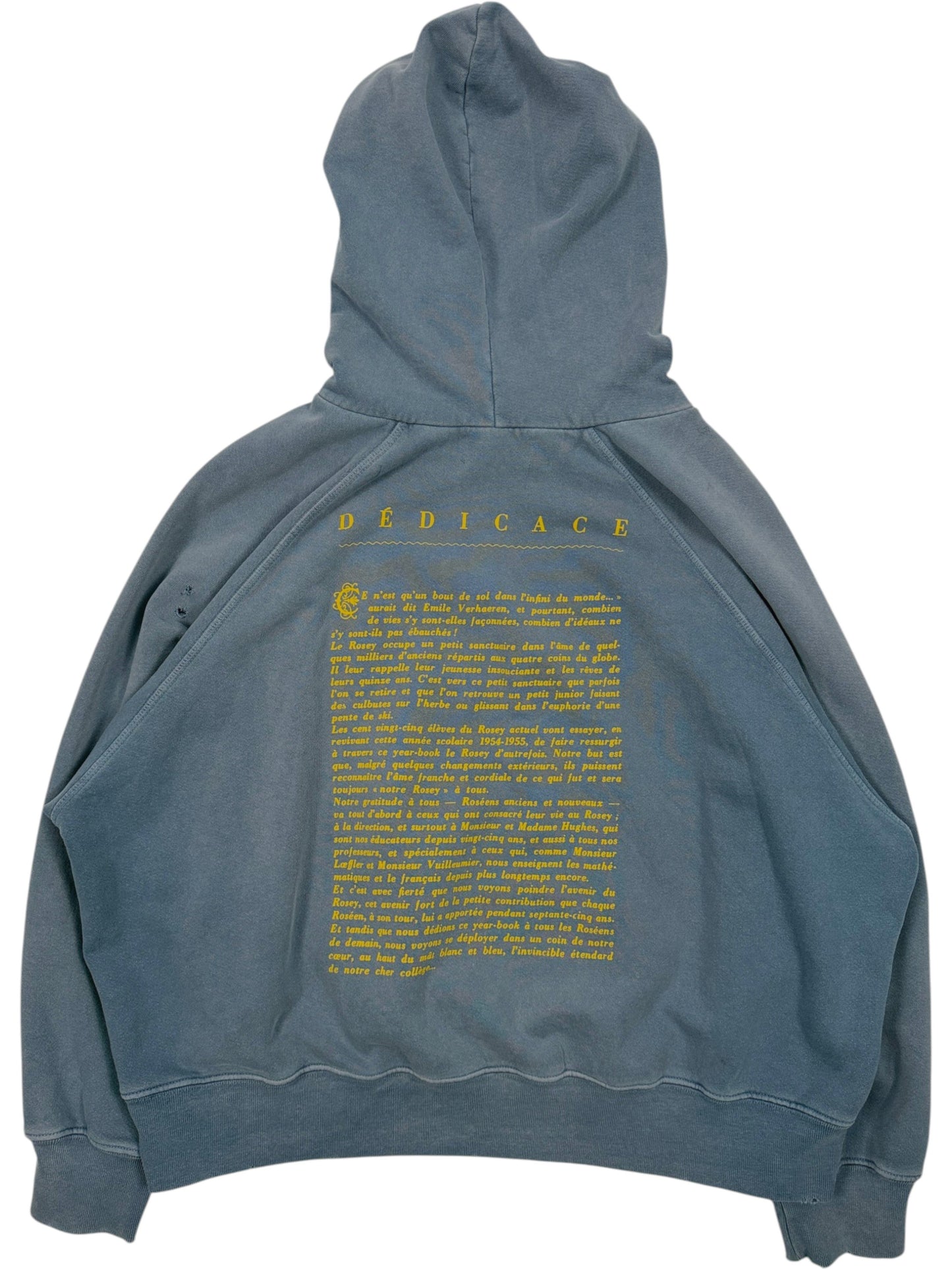 Dédicace text print back Enfants Riches Déprimés Le Rosey raglan hoodie