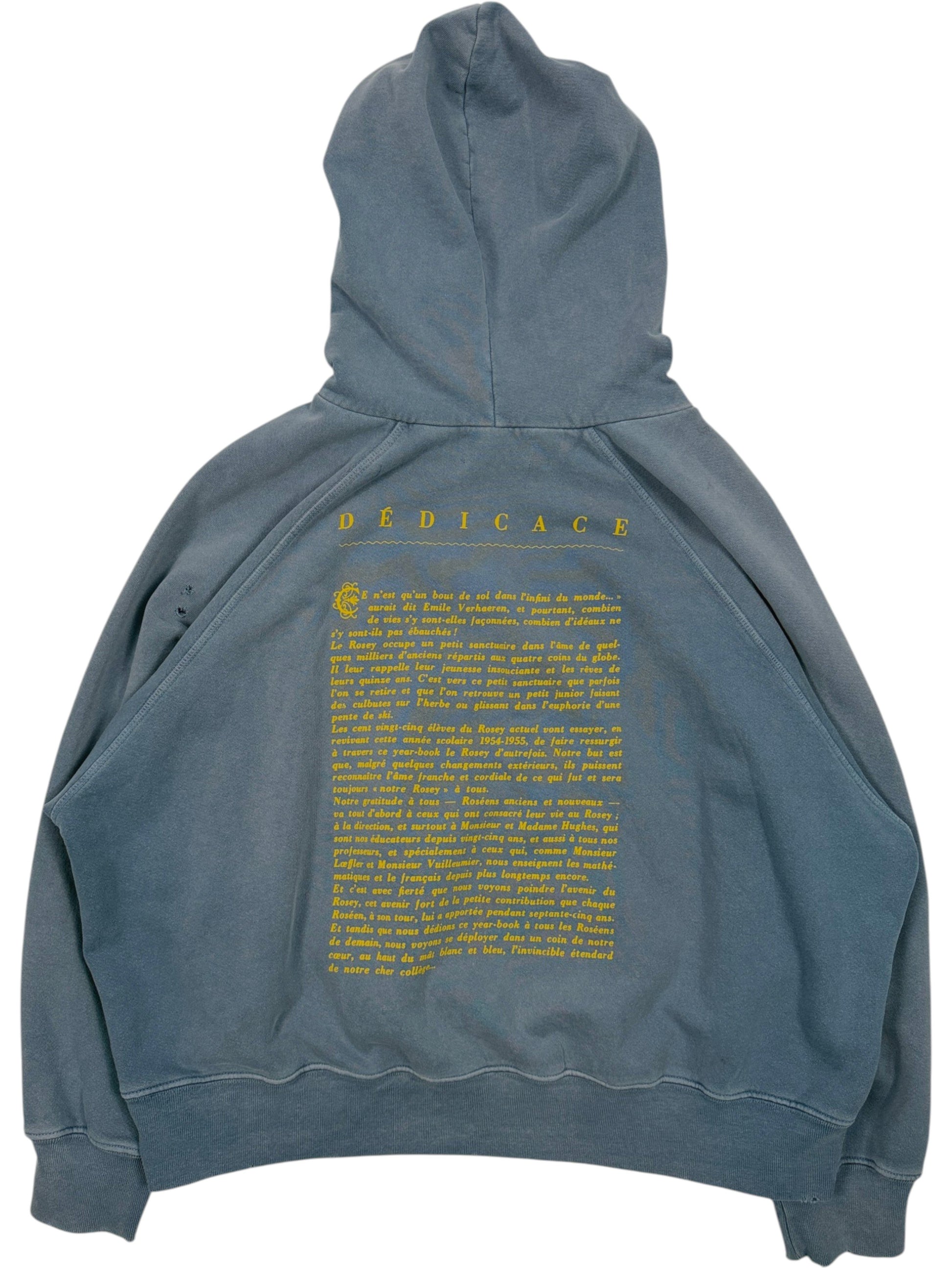 Dédicace text print back Enfants Riches Déprimés Le Rosey raglan hoodie