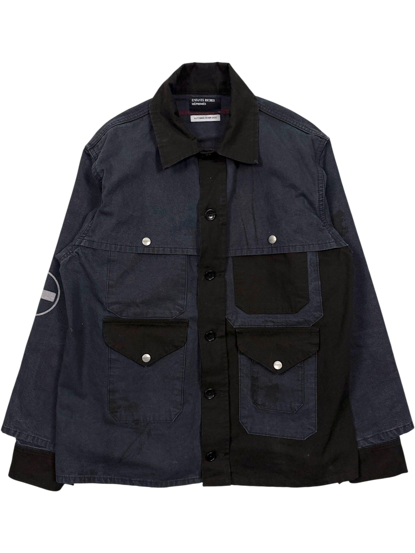 Enfants Riches Déprimés Napoleon Work Shirt Navy Japanese Canvas Snap Pockets