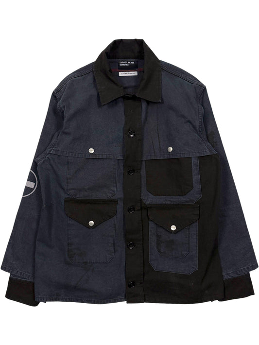 Enfants Riches Déprimés Napoleon Work Shirt Navy Japanese Canvas Snap Pockets