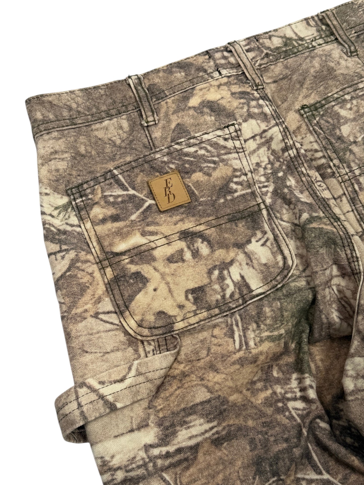 ERD leather back patch Enfants Riches Déprimés Realtree camo work pants