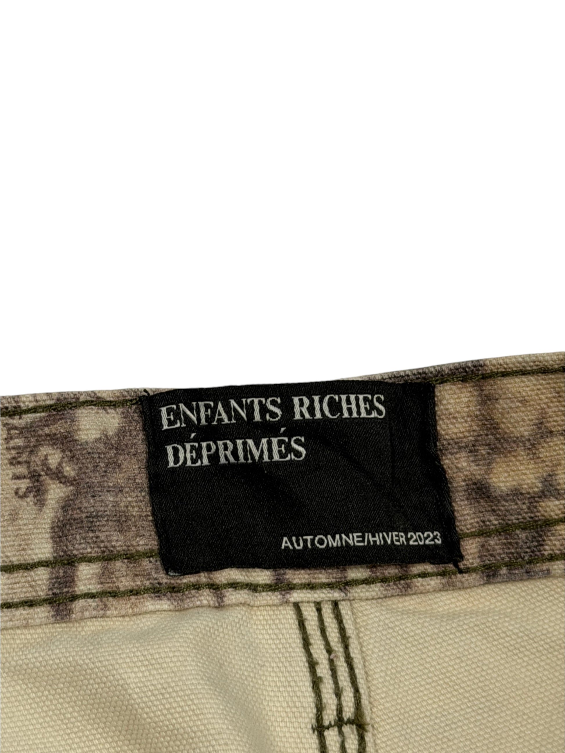 Enfants Riches Déprimés AW23 woven waistband tag Realtree camo work pants