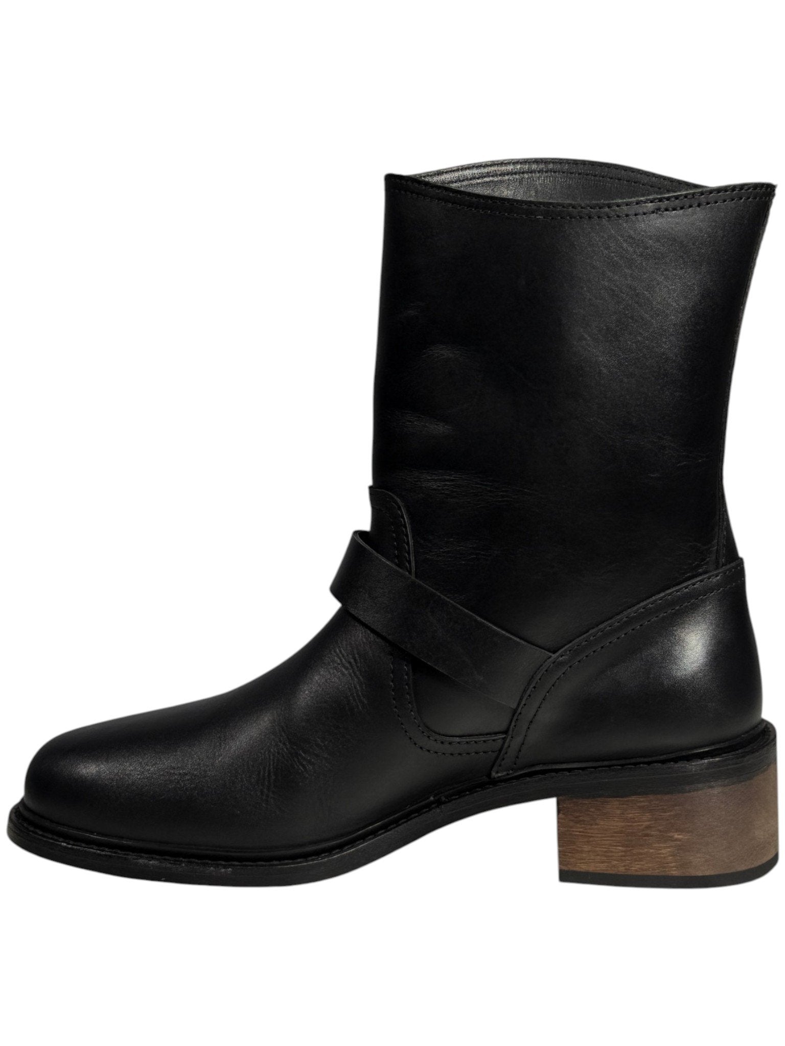 Short shaft motorcycle boot black leather Enfants Riches Déprimés