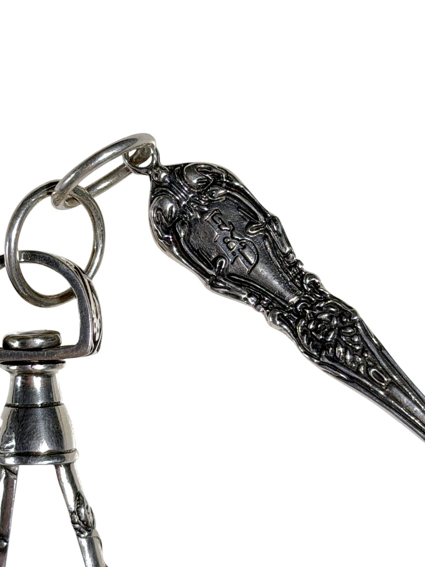 Engraved ERD Crest Floral Handle Enfants Riches Déprimés Silver