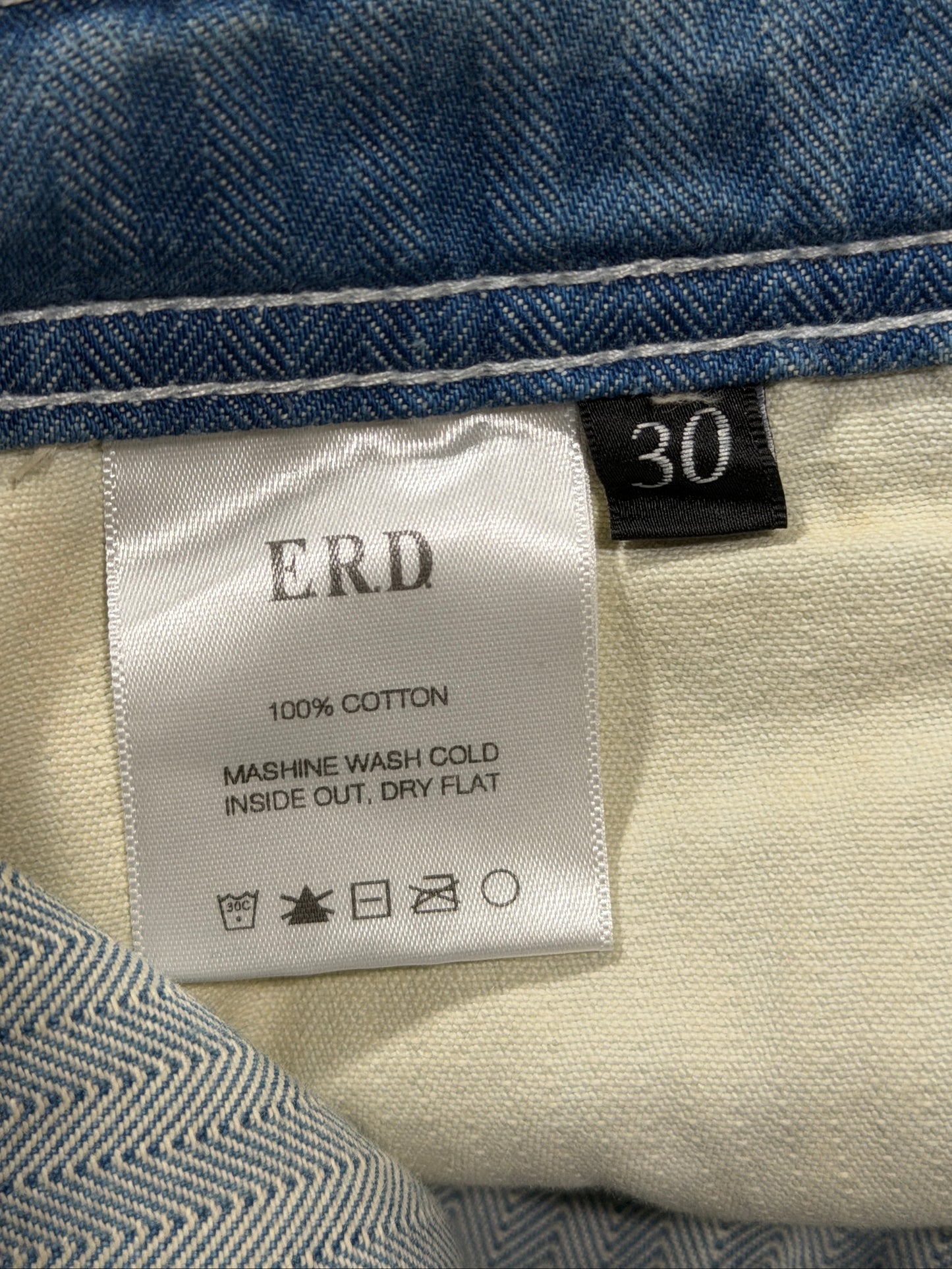 Enfants Riches Déprimés Archival Herringbone Cotton Denim Made in USA