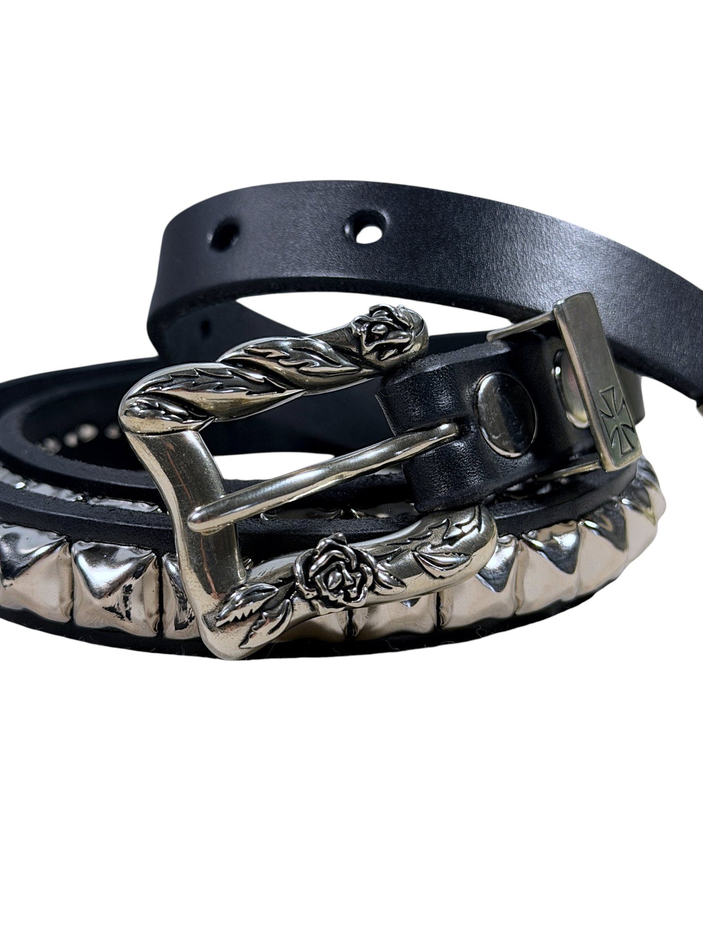 Pyramid stud black leather strap Enfants Riches Déprimés belt