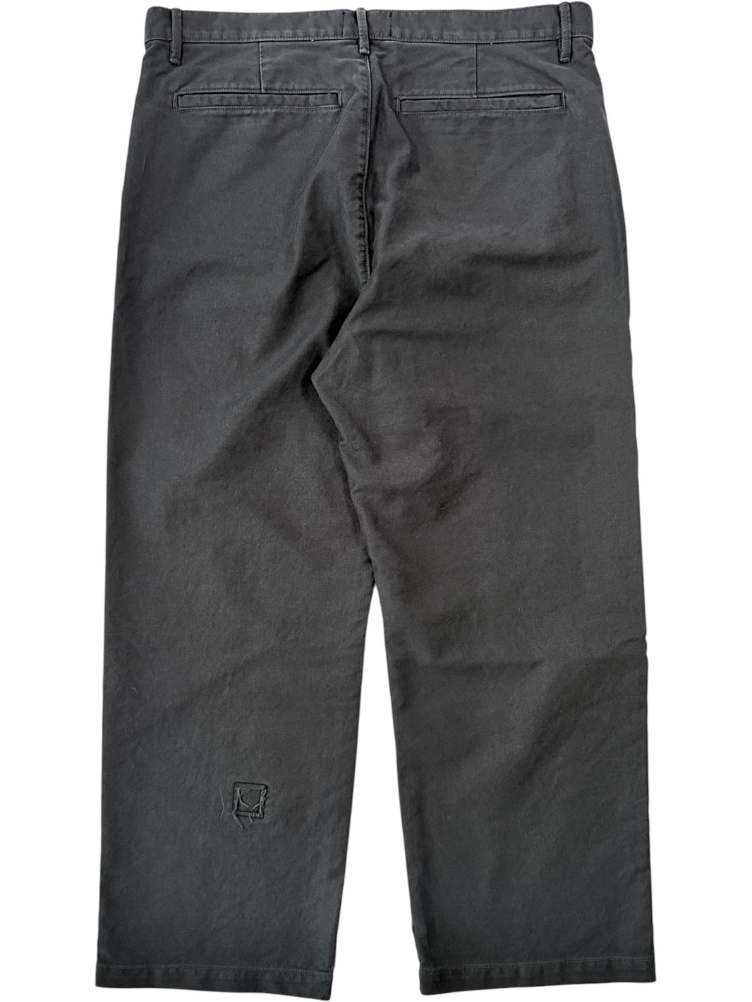 Grey cotton Enfants Riches Déprimés Swiss Auto Dicky pants with distressed hem patch
