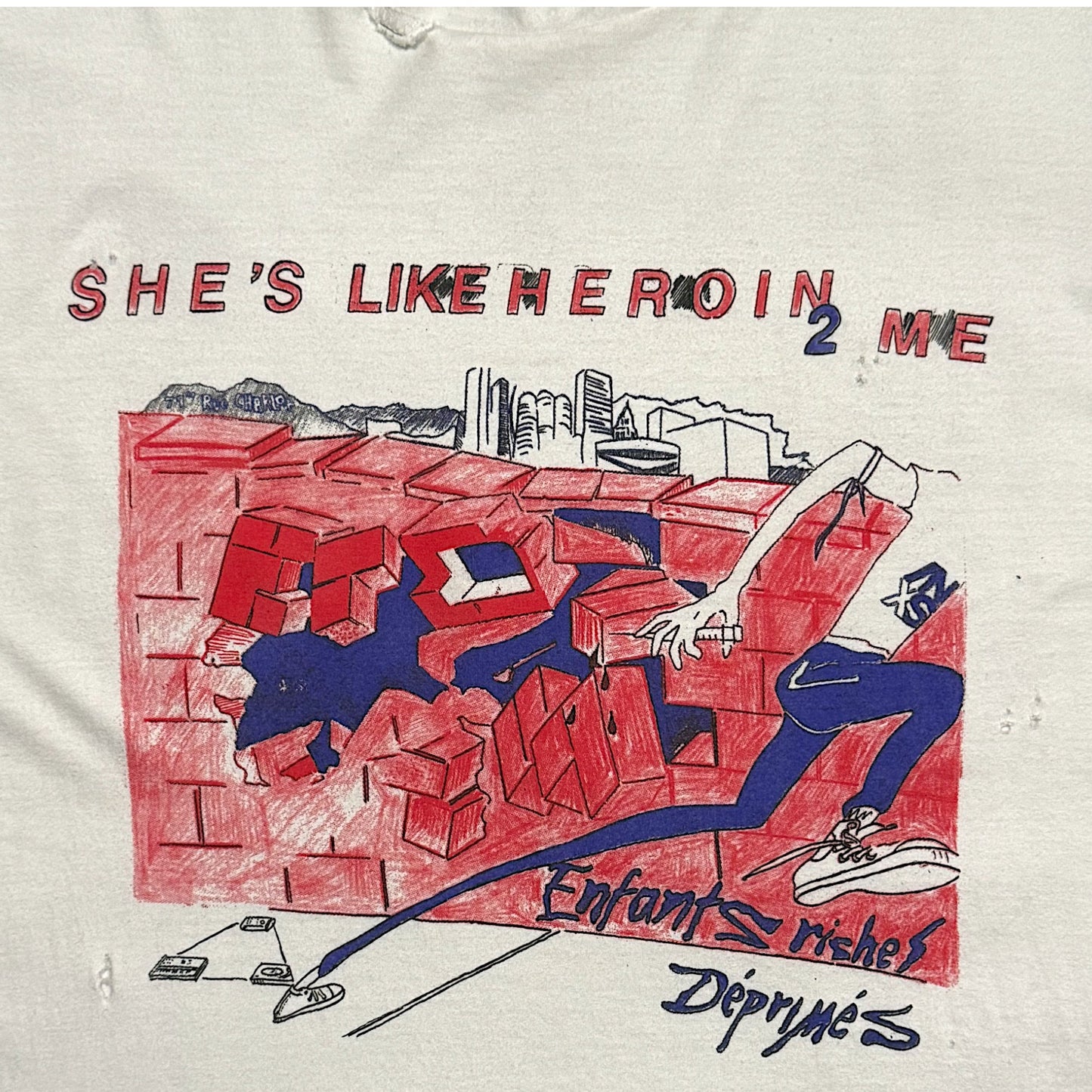 She's Like Heroin 2 Me Distressed T-Shirt