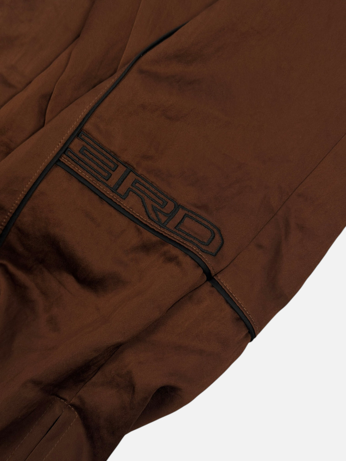 Embroidered ERD Logo Brown Satin Track Pants Enfants Riches Déprimés