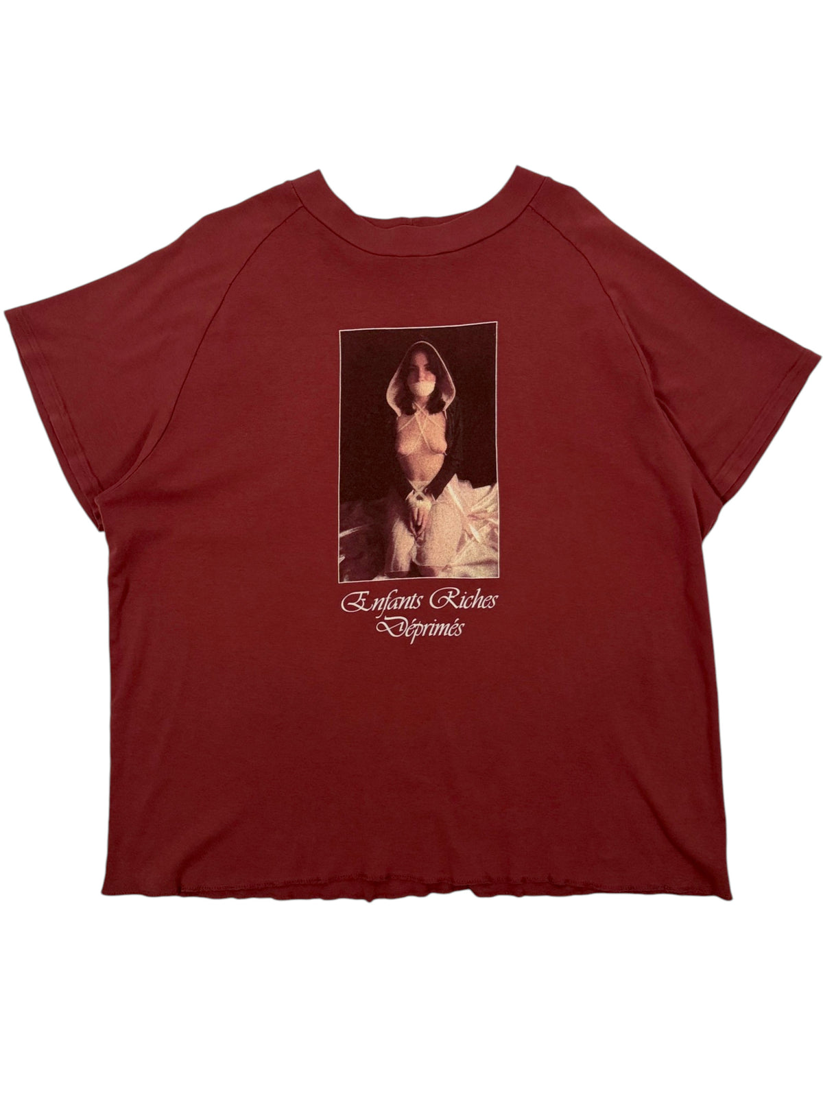 Enfants Riches Déprimés Whisper Nun Raglan T-Shirt Burgundy Cotton