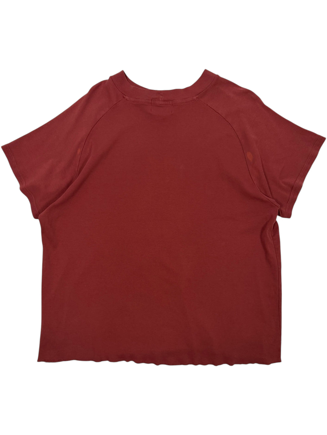 Whisper Nun ERD Graphic Tee Burgundy Raglan Sleeves