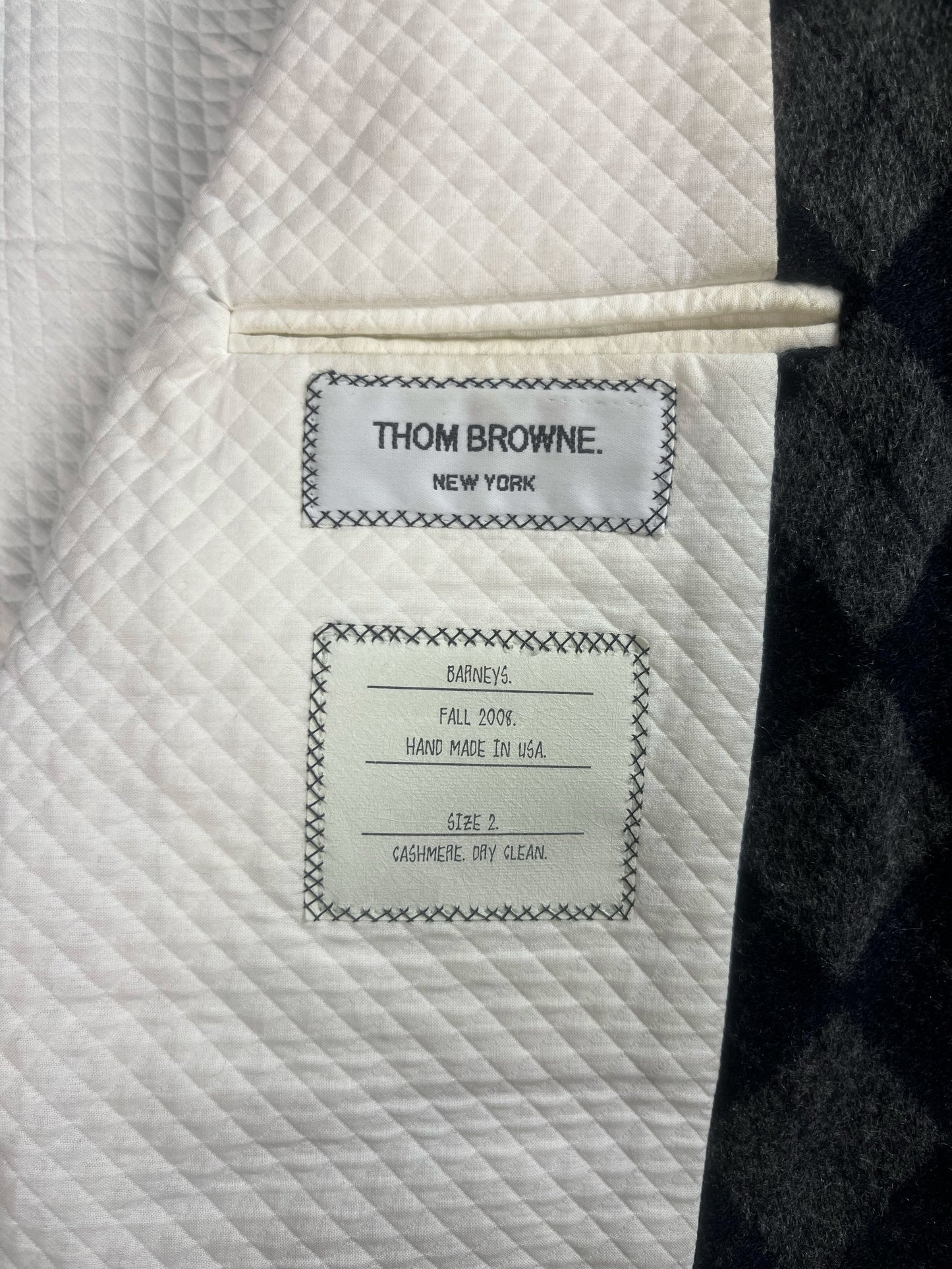 Thom Browne New York cashmere jacket Barneys Fall 2008 handmade in USA