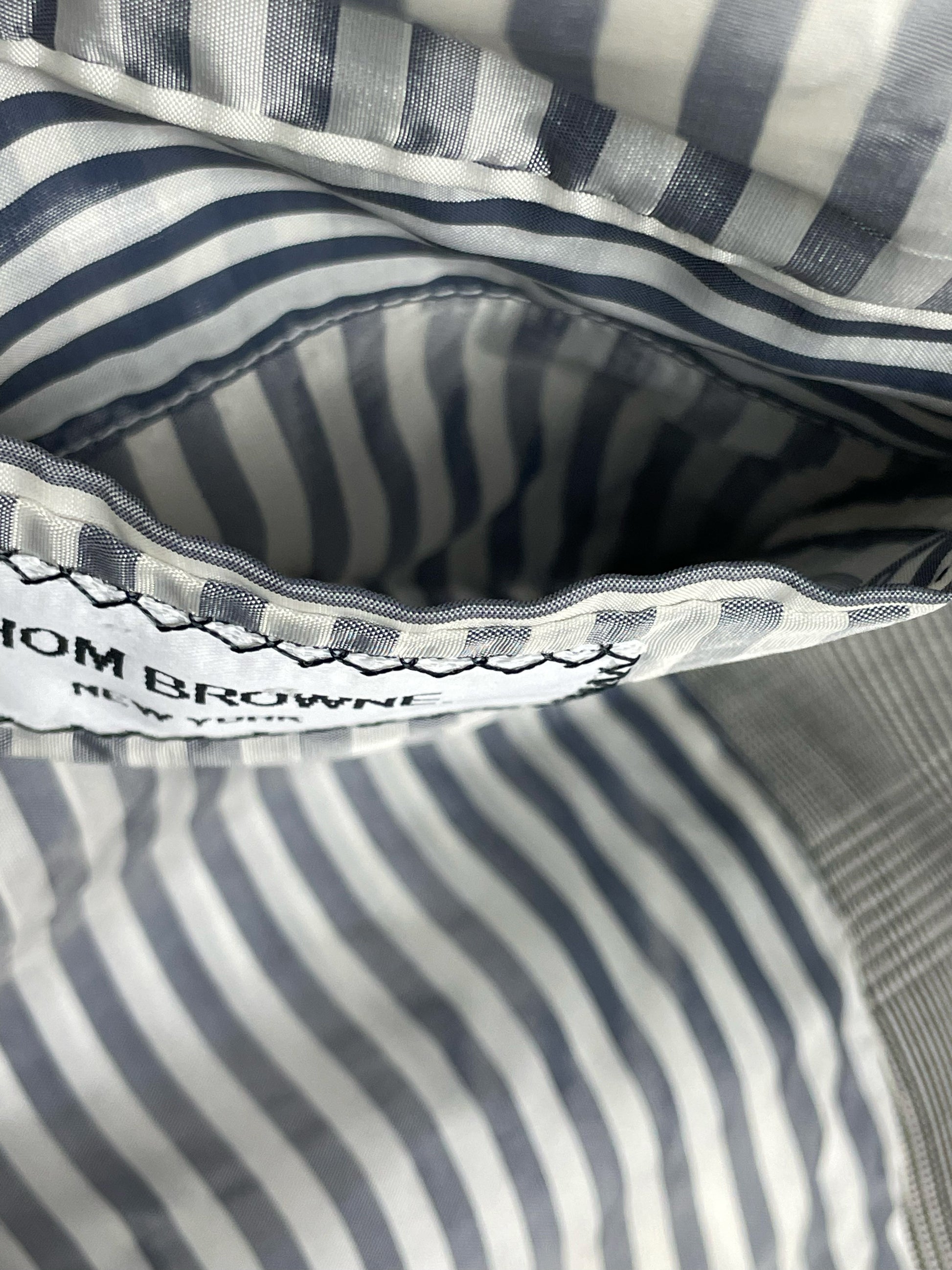 Two button glen plaid wool tailored jacket by Thom Browne