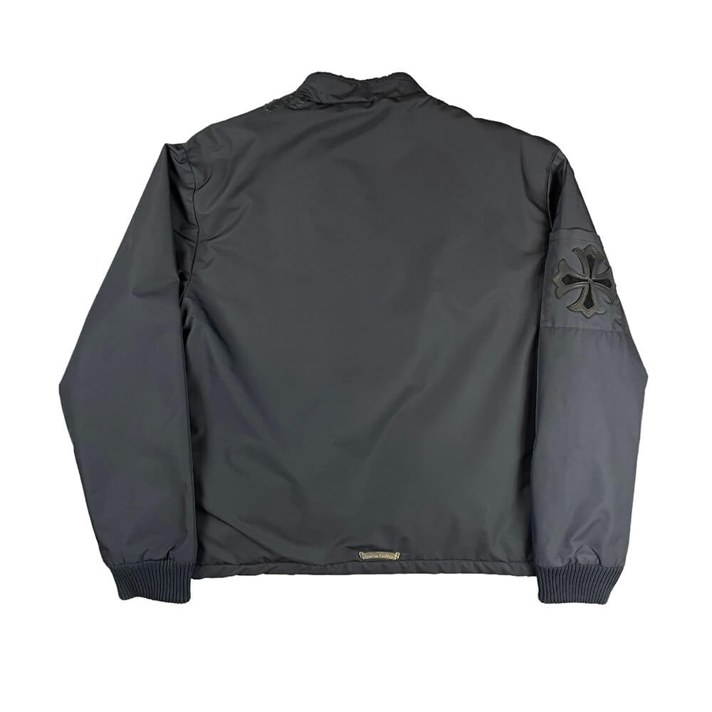 'Cobra' Nylon Racing Leather Cross Patch Jacket