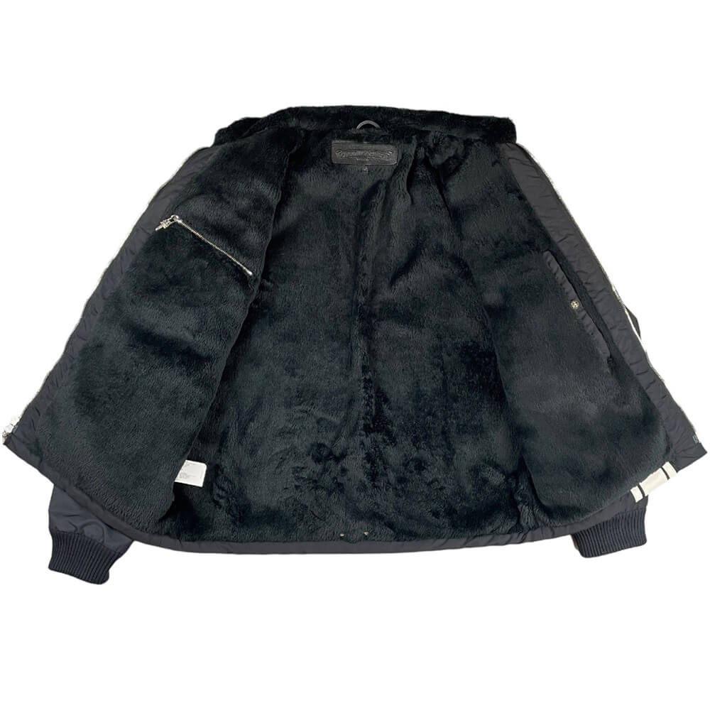 Chrome Hearts 'Cobra' Nylon Racing Leather Cross Patch Jacket Verified YP Collective