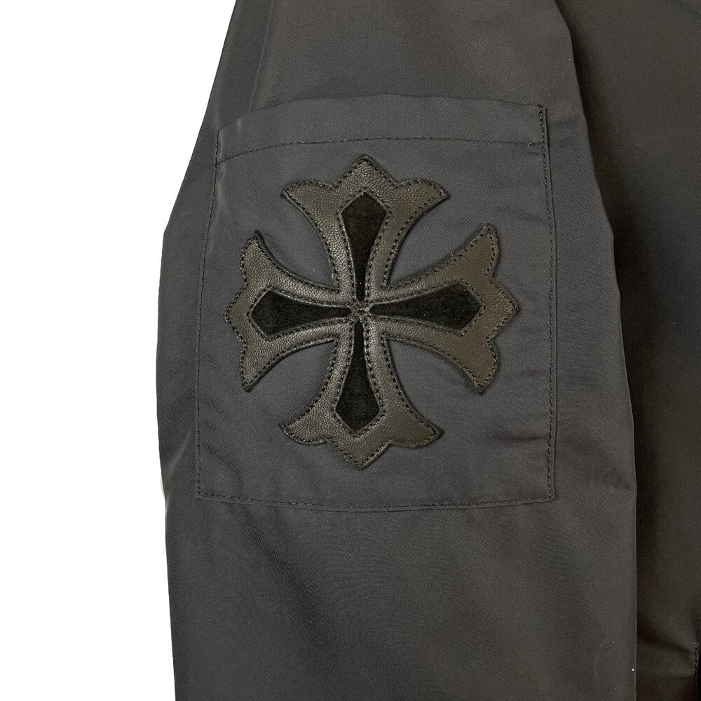 'Cobra' Nylon Racing Leather Cross Patch Jacket