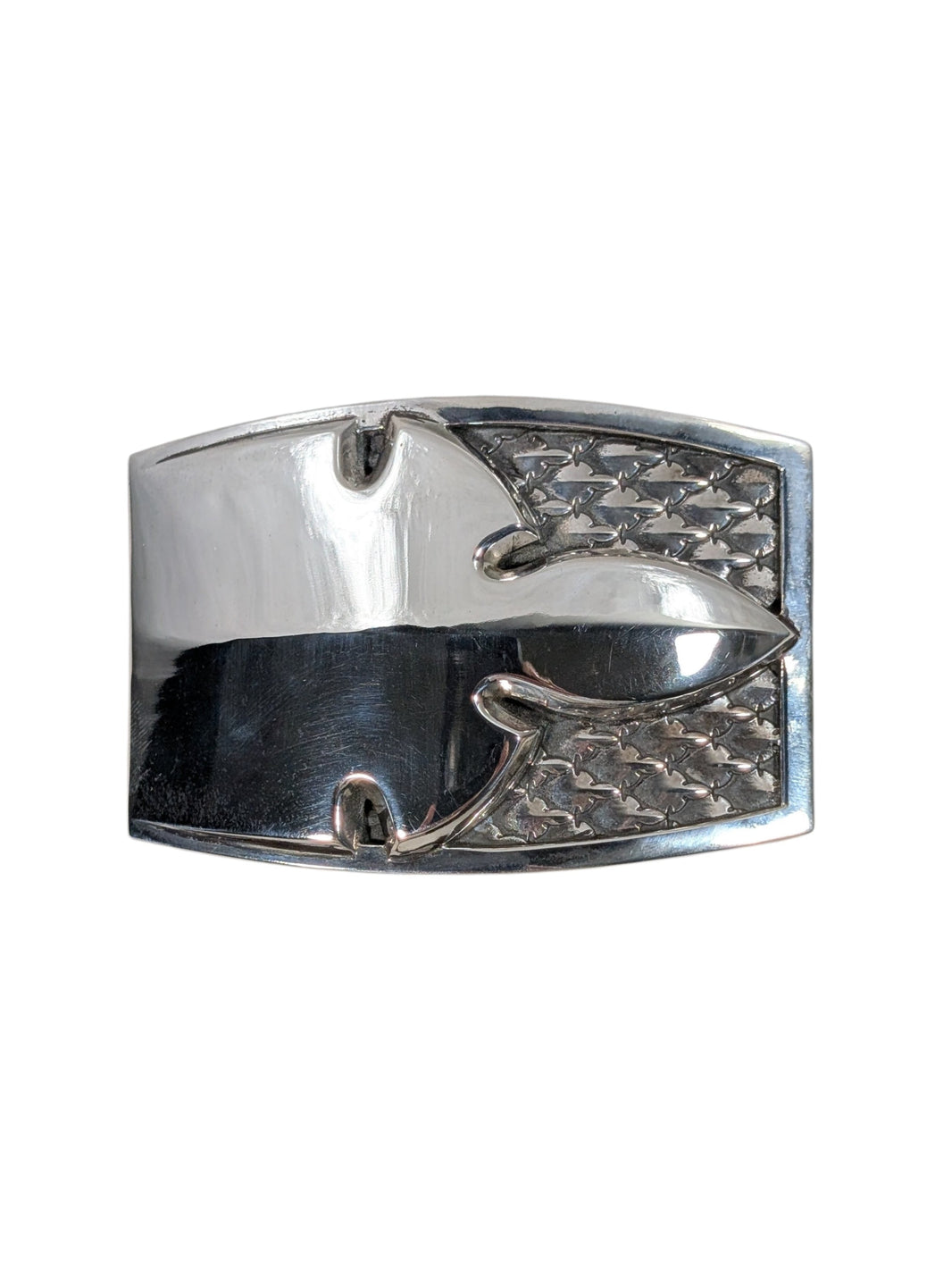 chrome hearts fleur knee belt buckle sterling silver front view rare collectible accessory